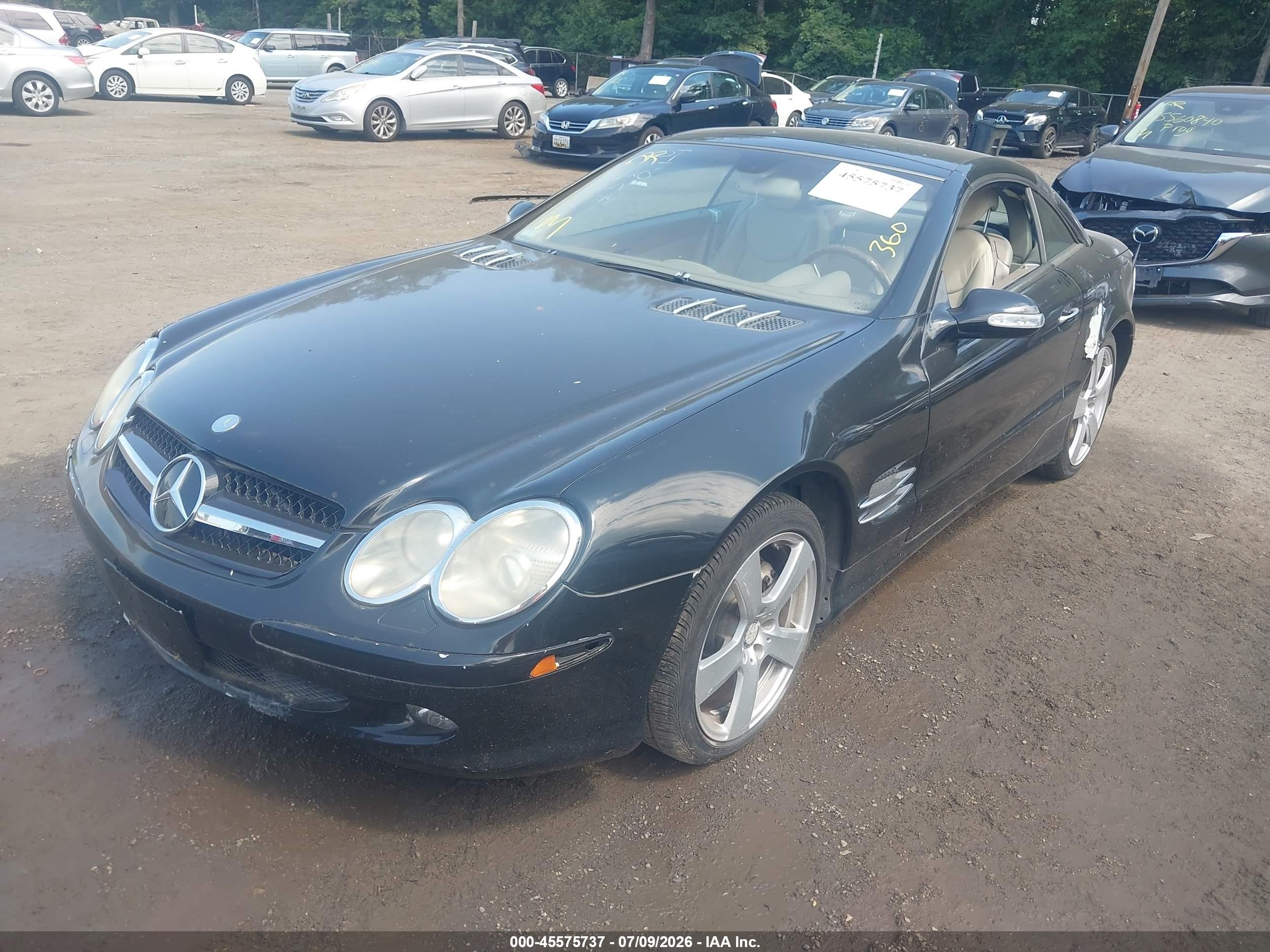 2003 Mercedes-benz Sl 500   Black vin: WDBSK75F13F059714