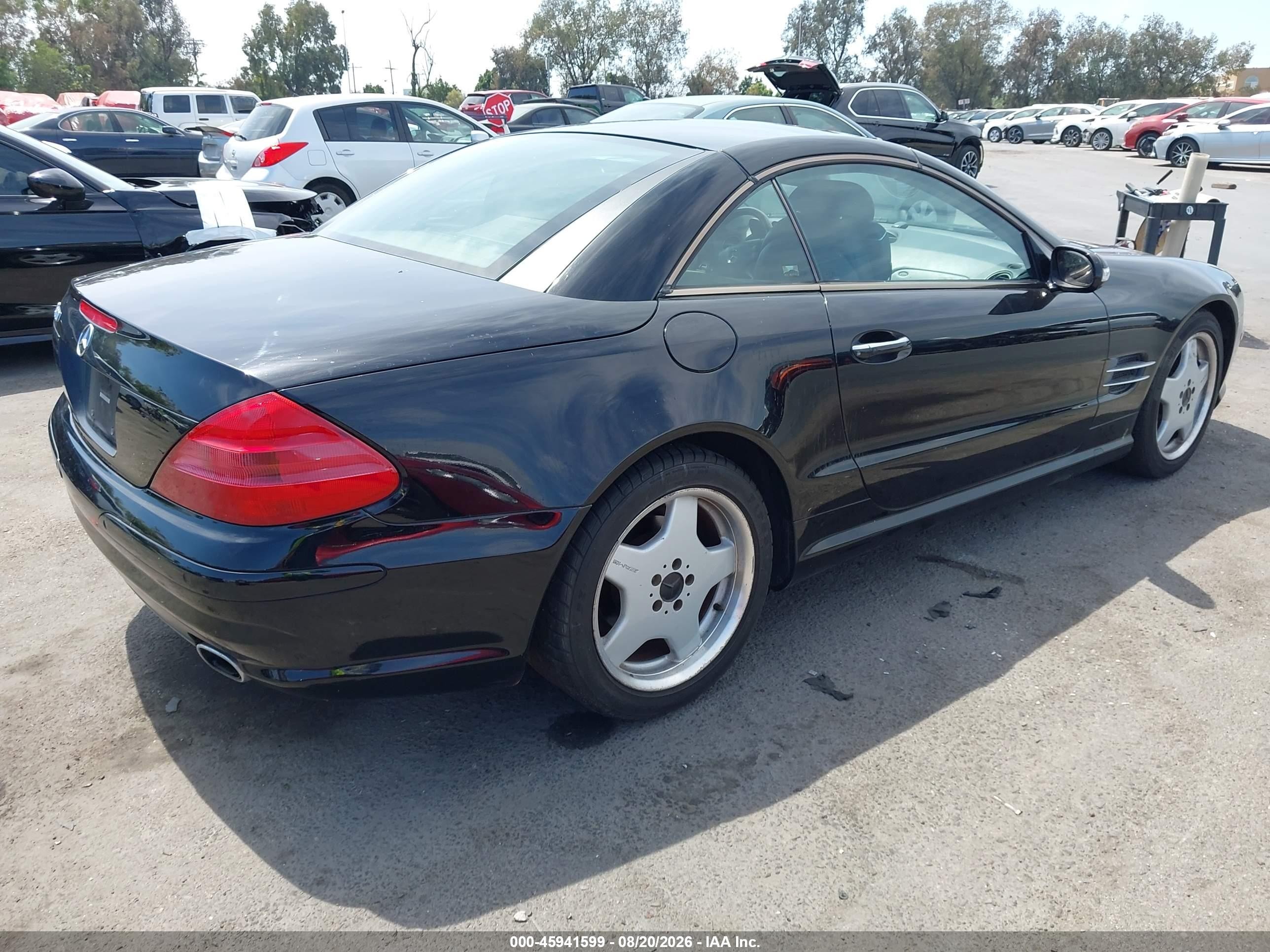 2003 Mercedes-benz Sl 500   Black vin: WDBSK75F23F018976