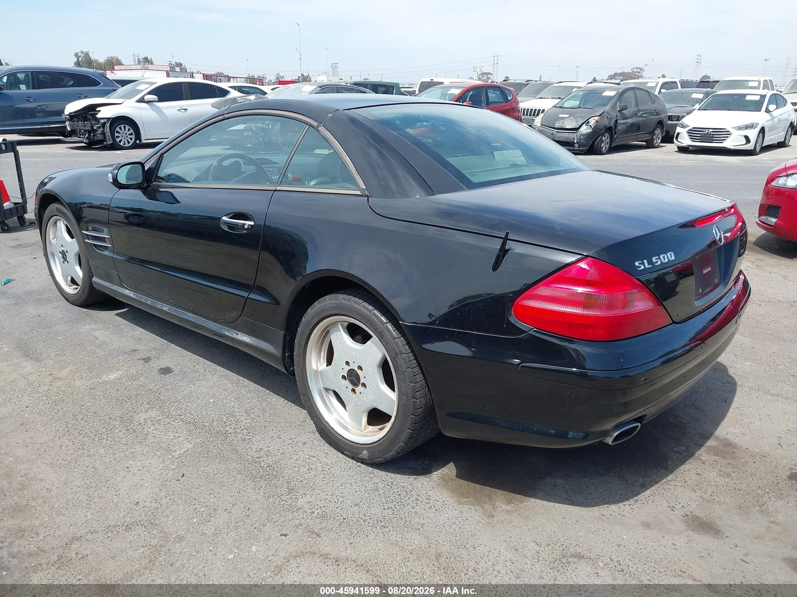 2003 Mercedes-benz Sl 500   Black vin: WDBSK75F23F018976