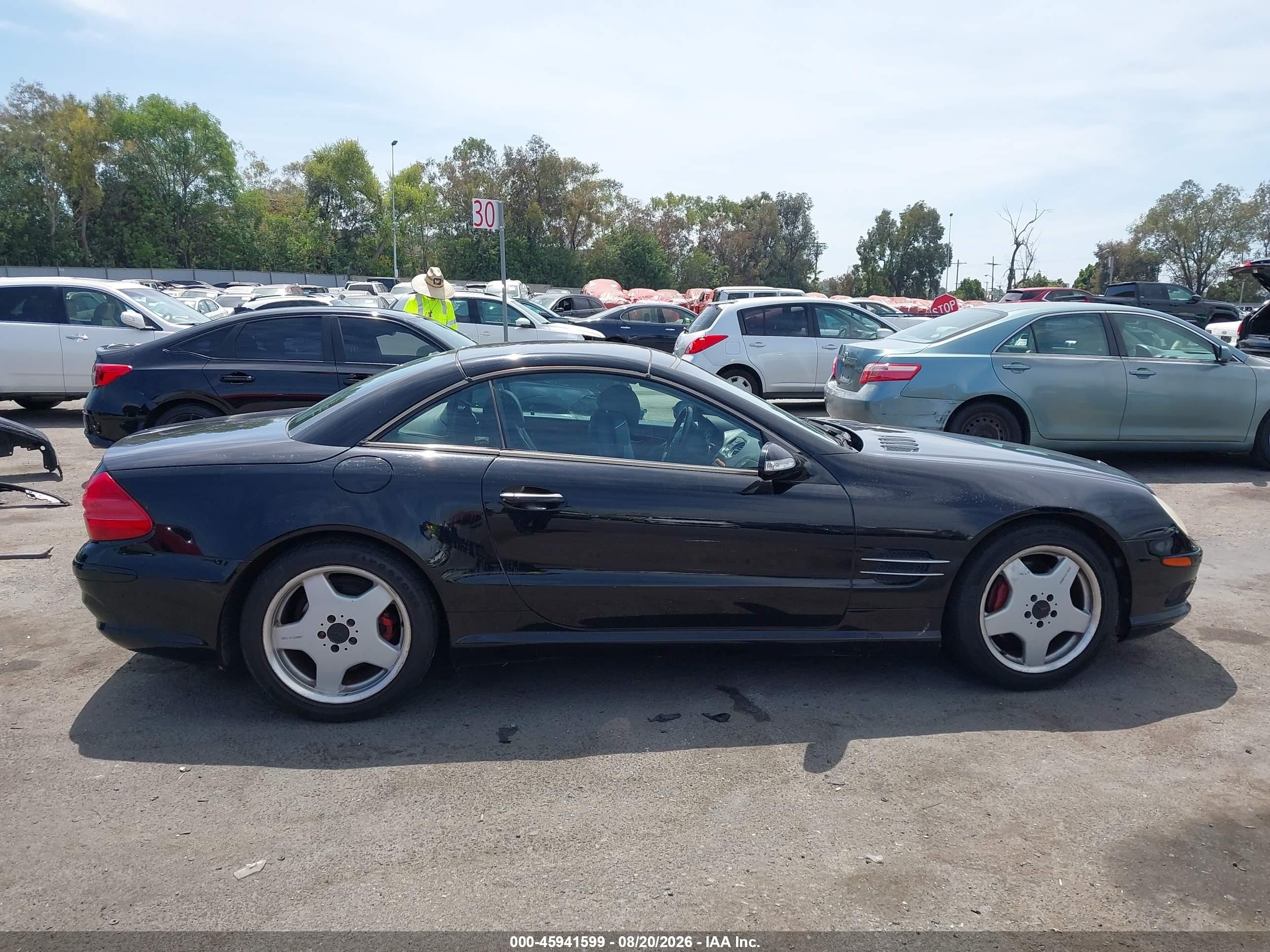 2003 Mercedes-benz Sl 500   Black vin: WDBSK75F23F018976