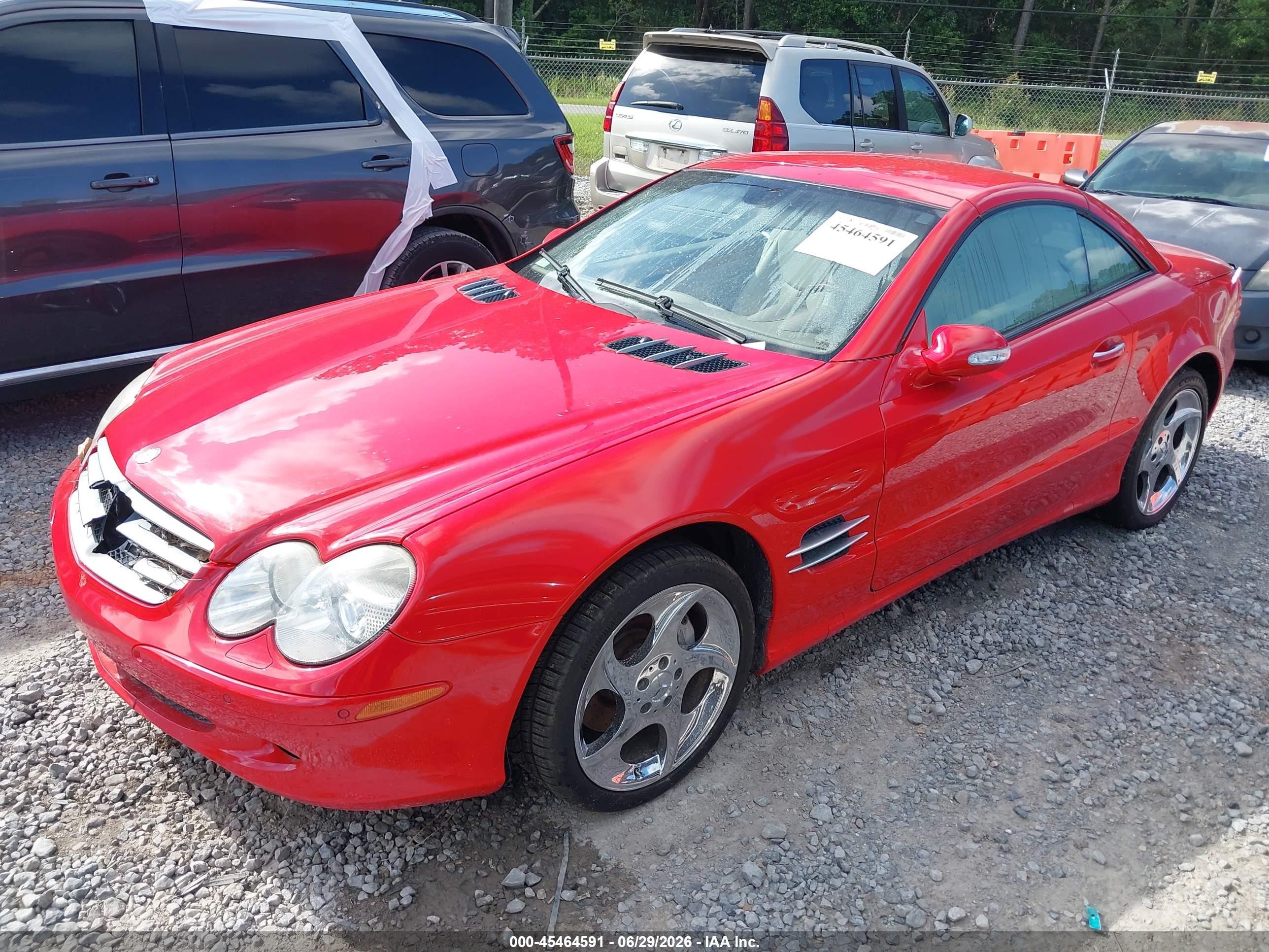 2003 Mercedes-benz Sl 500   Red vin: WDBSK75F23F040640