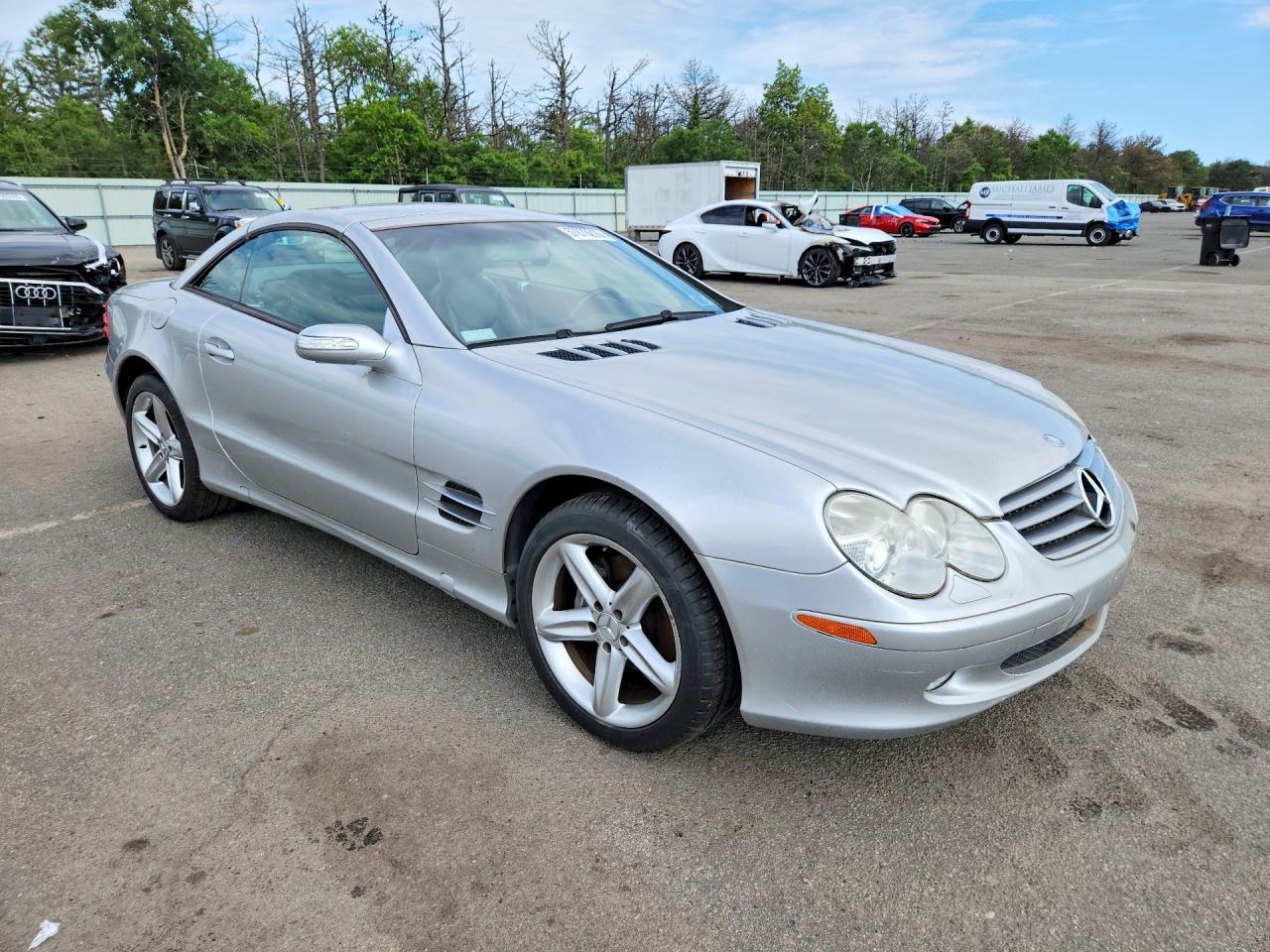 2004 Mercedes-benz Sl 500 Silver vin: WDBSK75F24F080511