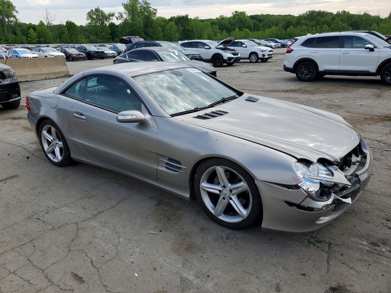 2005 Mercedes-benz Sl 500 Gray vin: WDBSK75F25F087301