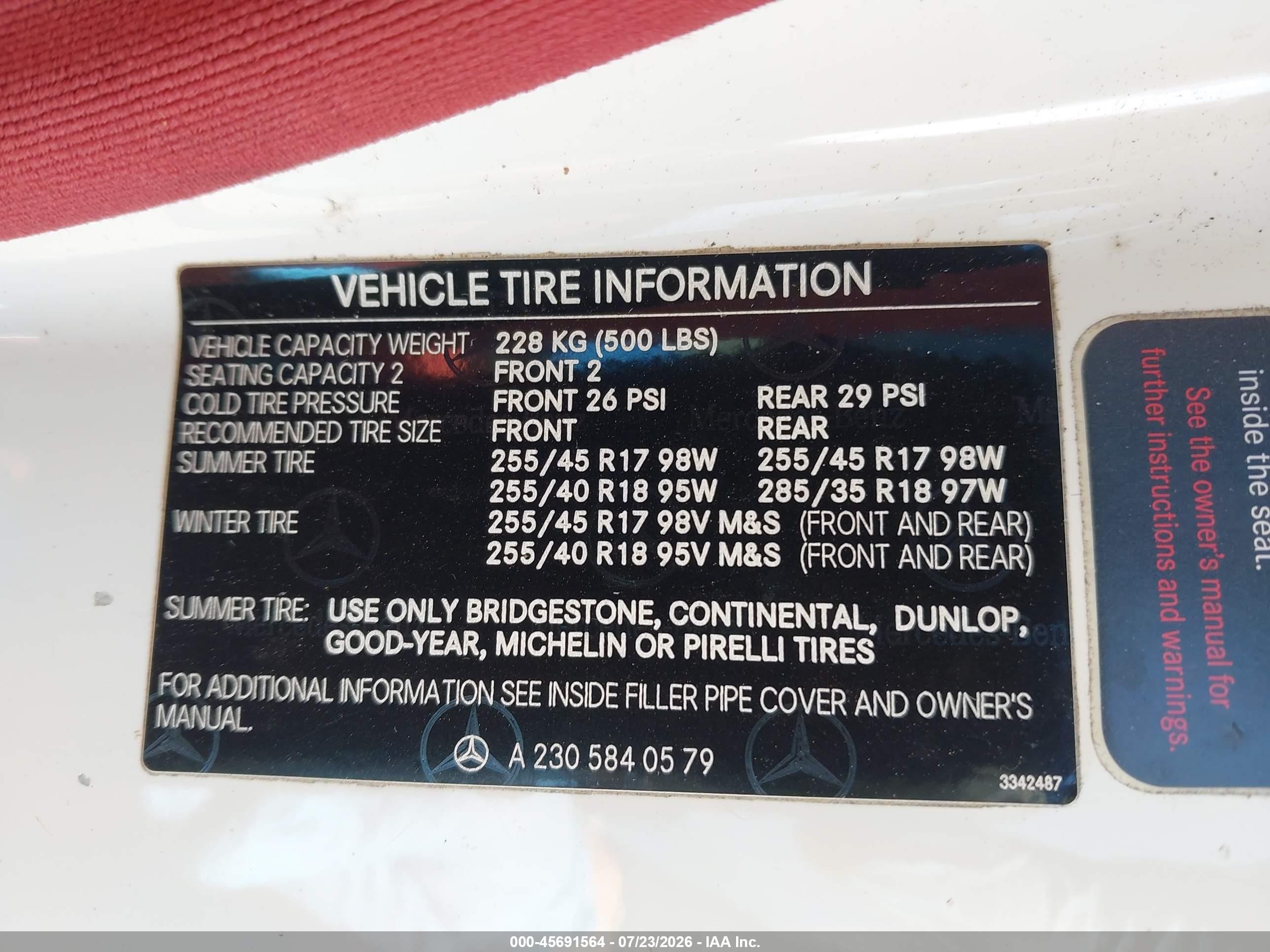 2005 Mercedes-benz Sl 500   White vin: WDBSK75F25F092398