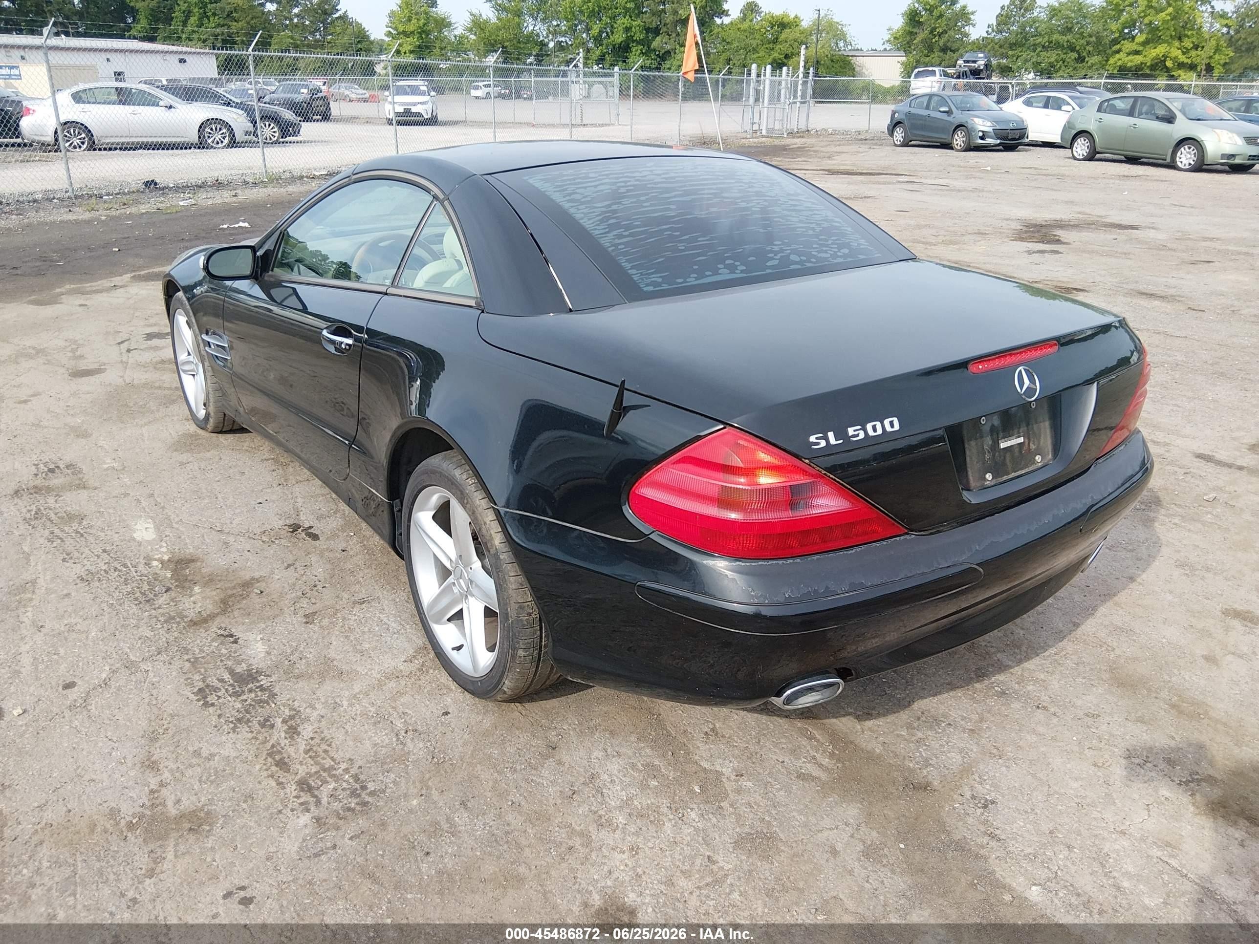 2005 Mercedes-benz Sl 500   Black vin: WDBSK75F25F093650