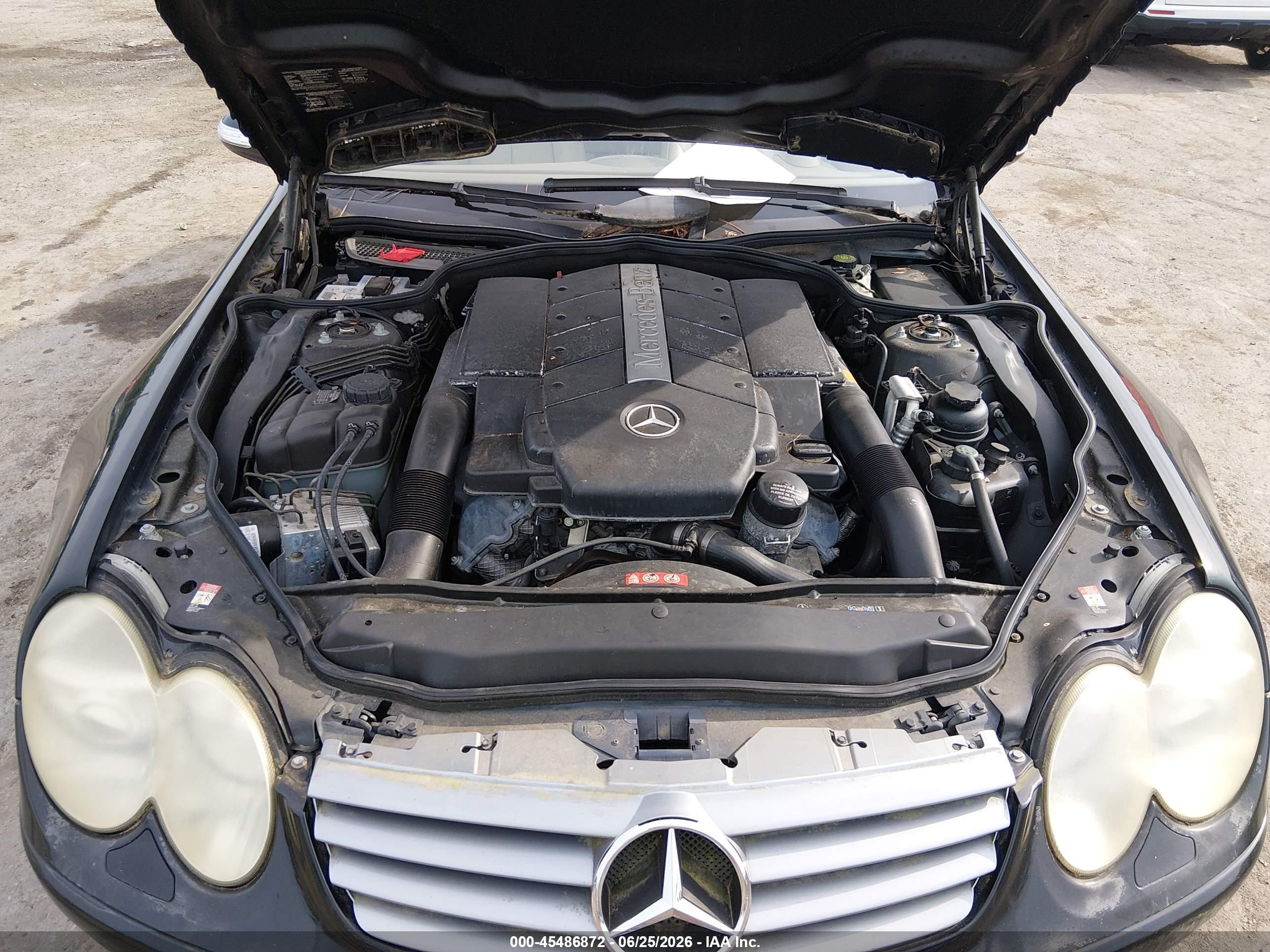 2005 Mercedes-benz Sl 500   Black vin: WDBSK75F25F093650