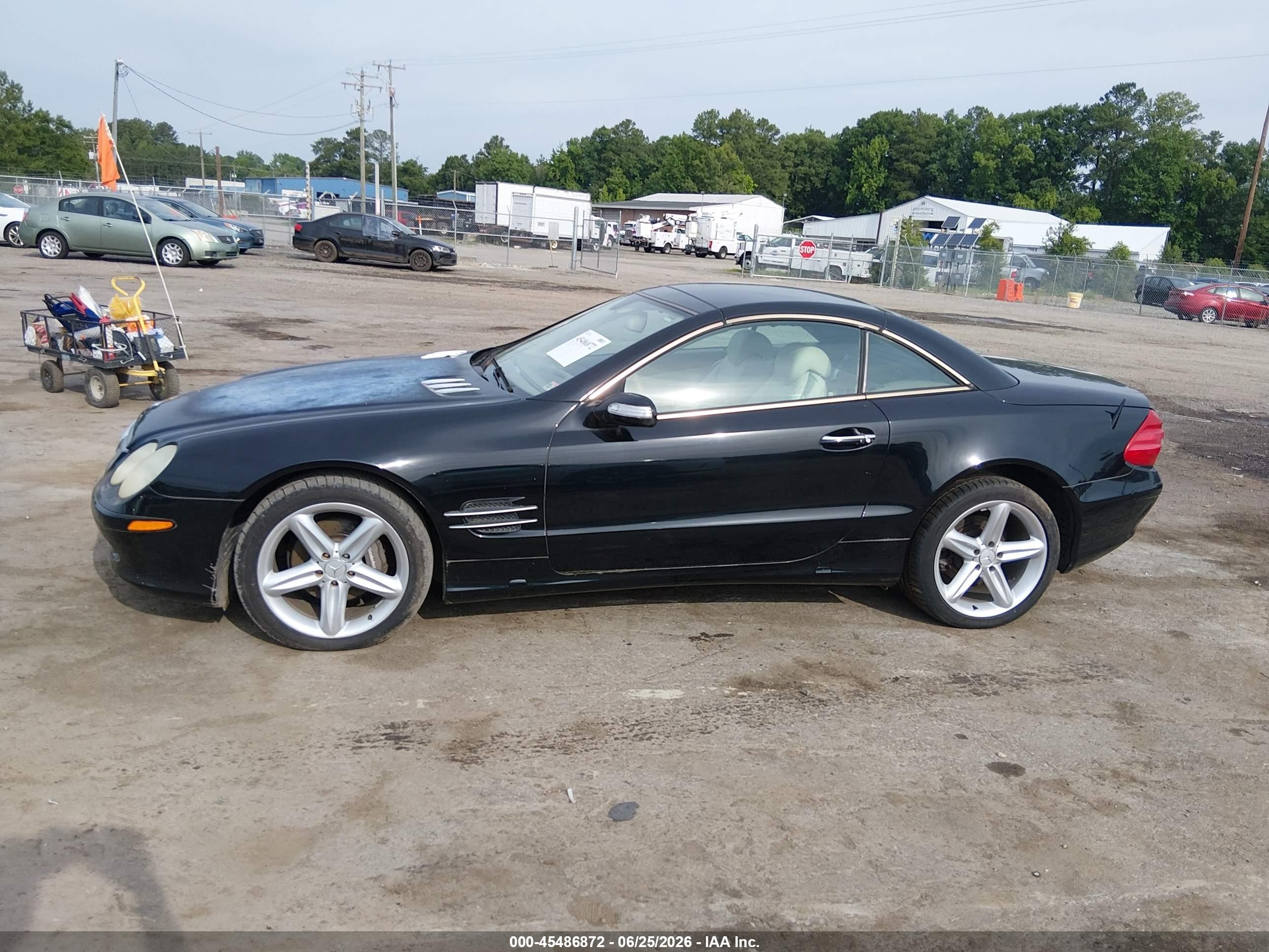 2005 Mercedes-benz Sl 500   Black vin: WDBSK75F25F093650