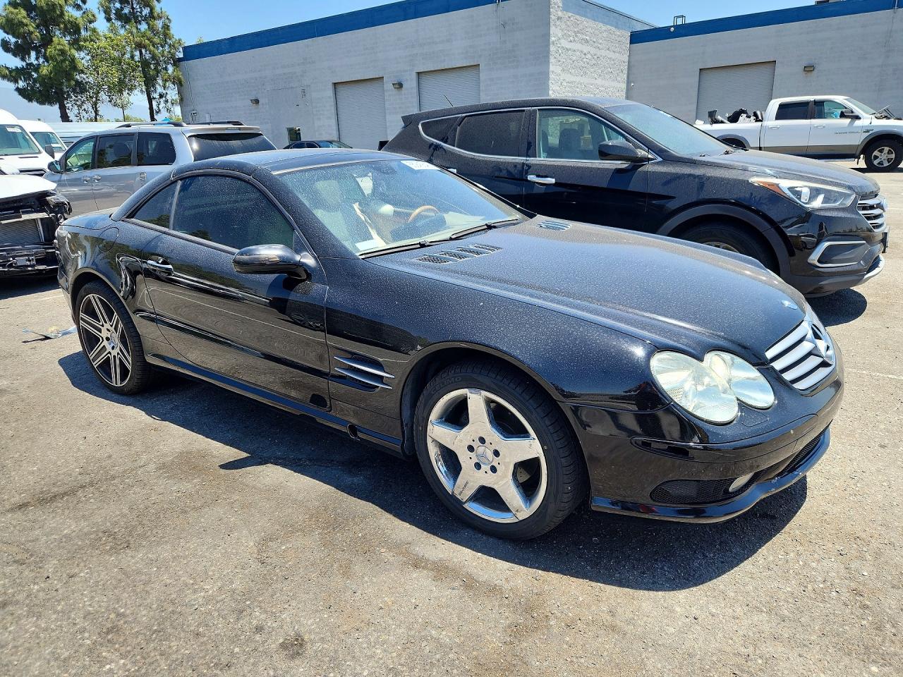 2005 Mercedes-benz Sl 500 Black vin: WDBSK75F25F099299