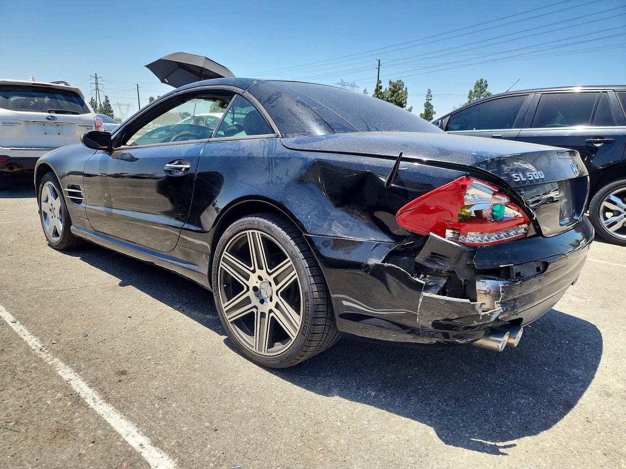 2005 Mercedes-benz Sl 500 Black vin: WDBSK75F25F099299