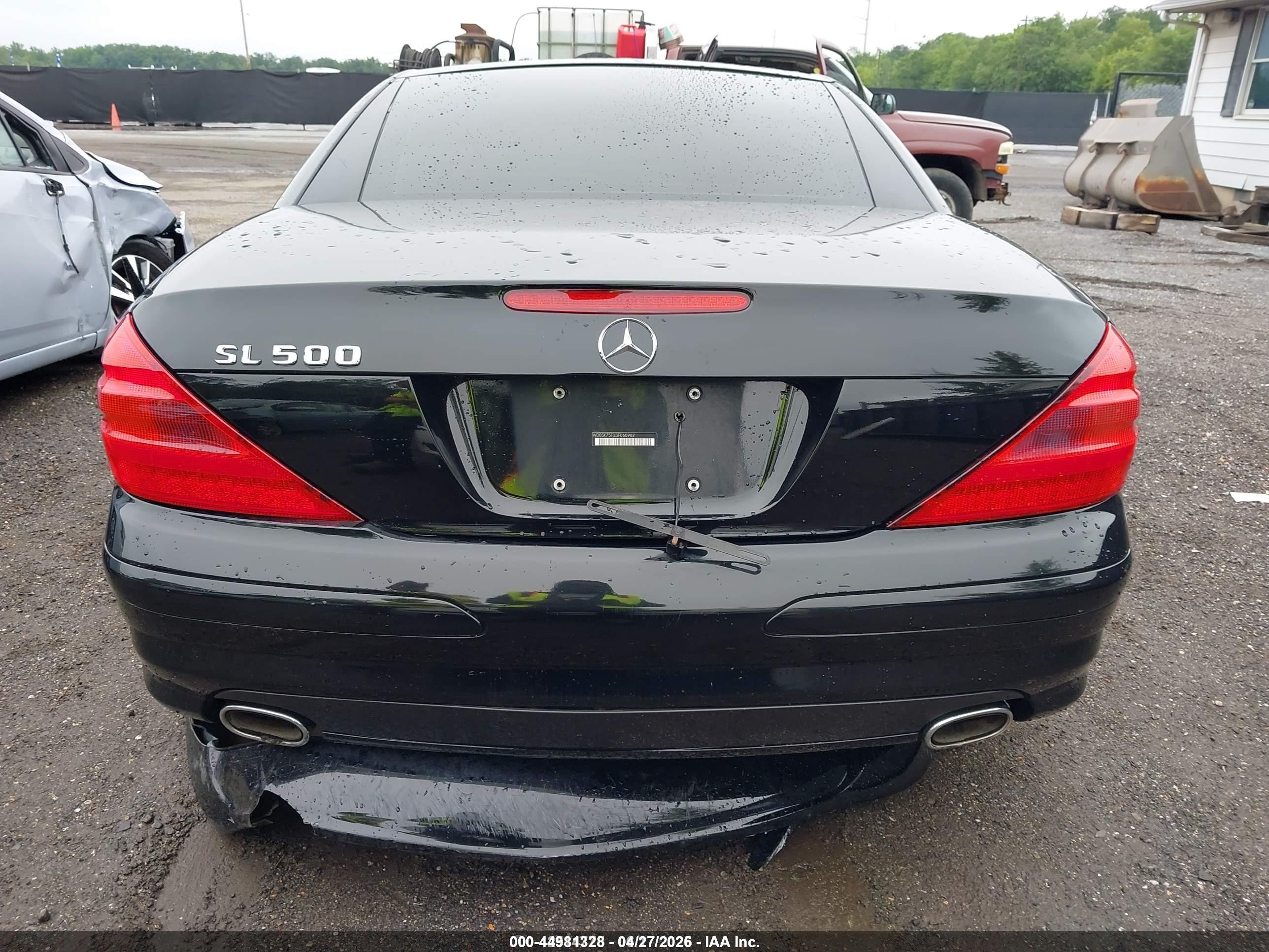 2003 Mercedes-benz Sl 500   Black vin: WDBSK75F33F060962