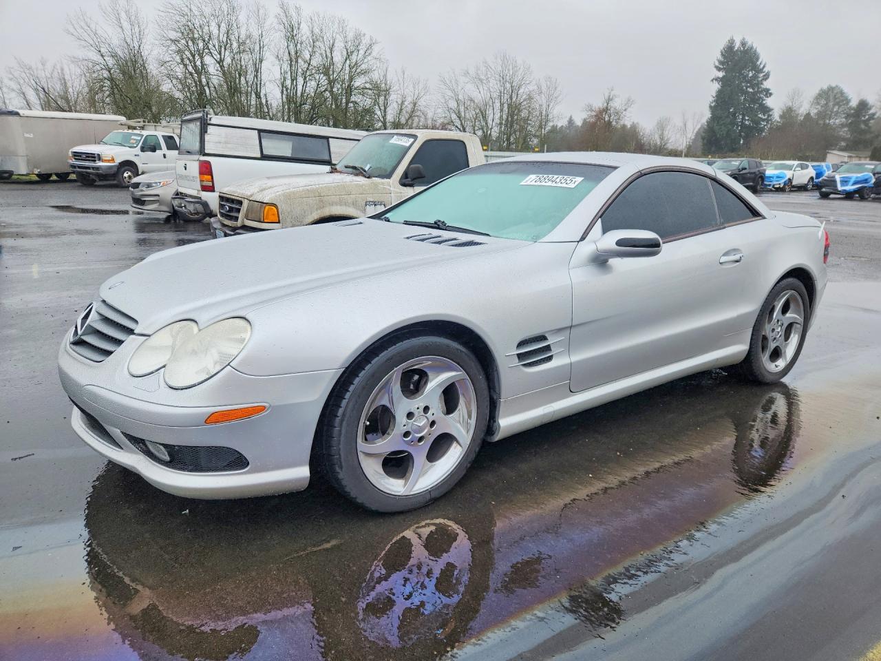 2004 Mercedes-benz Sl 500 Silver vin: WDBSK75F44F075732