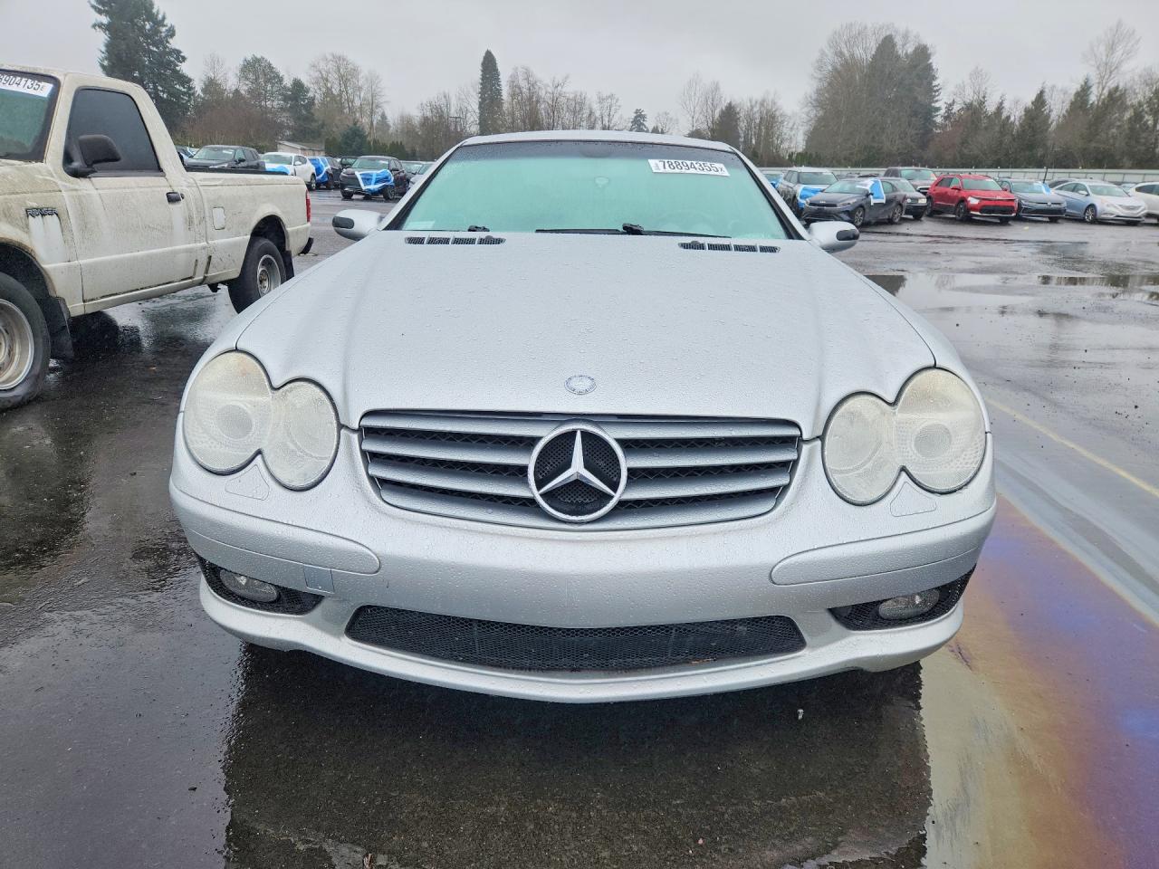 2004 Mercedes-benz Sl 500 Silver vin: WDBSK75F44F075732