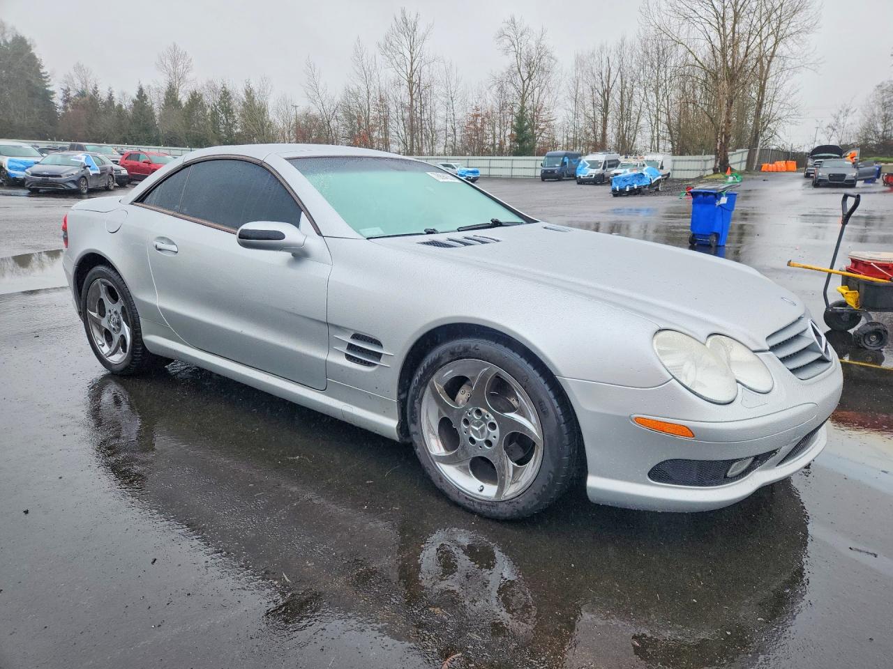 2004 Mercedes-benz Sl 500 Silver vin: WDBSK75F44F075732