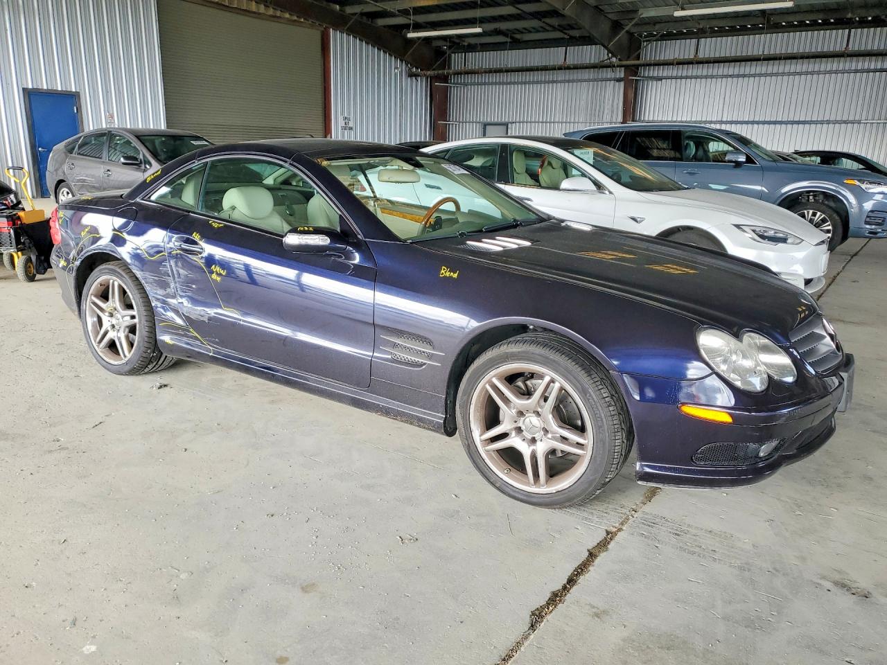 2006 Mercedes-benz Sl 500 Blue vin: WDBSK75F46F109820