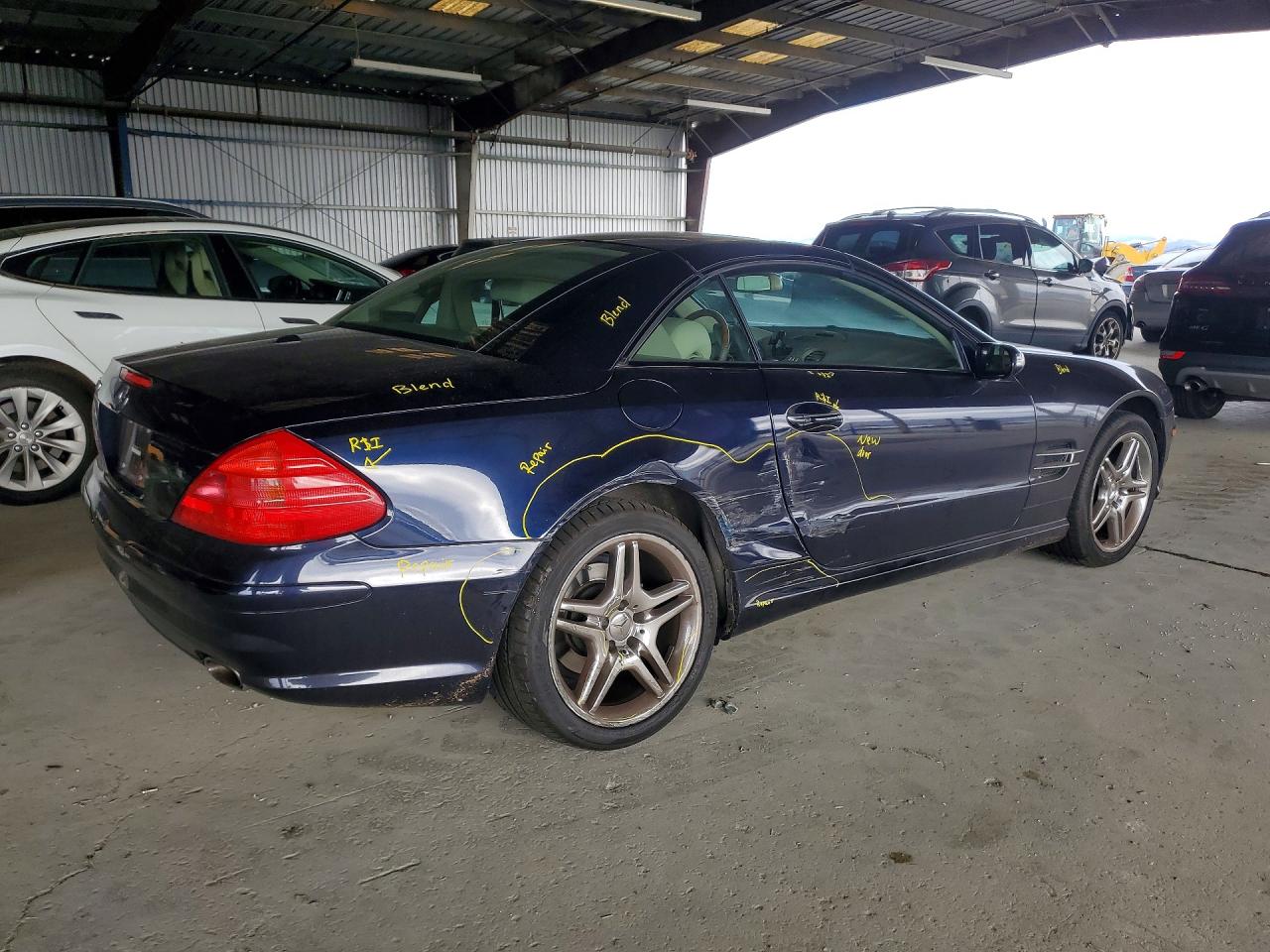 2006 Mercedes-benz Sl 500 Blue vin: WDBSK75F46F109820