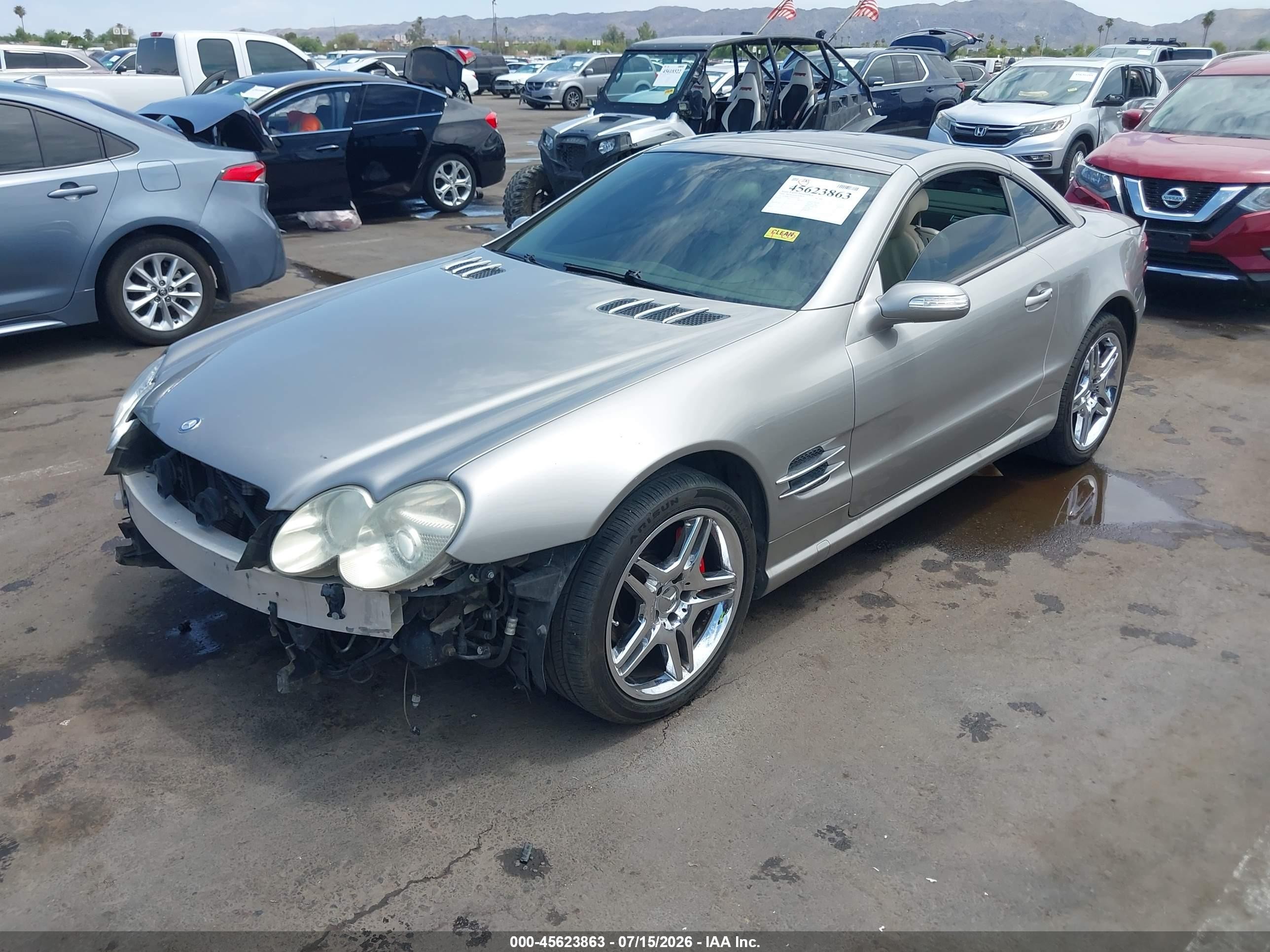 2006 Mercedes-benz Sl 500   Silver vin: WDBSK75F46F112538