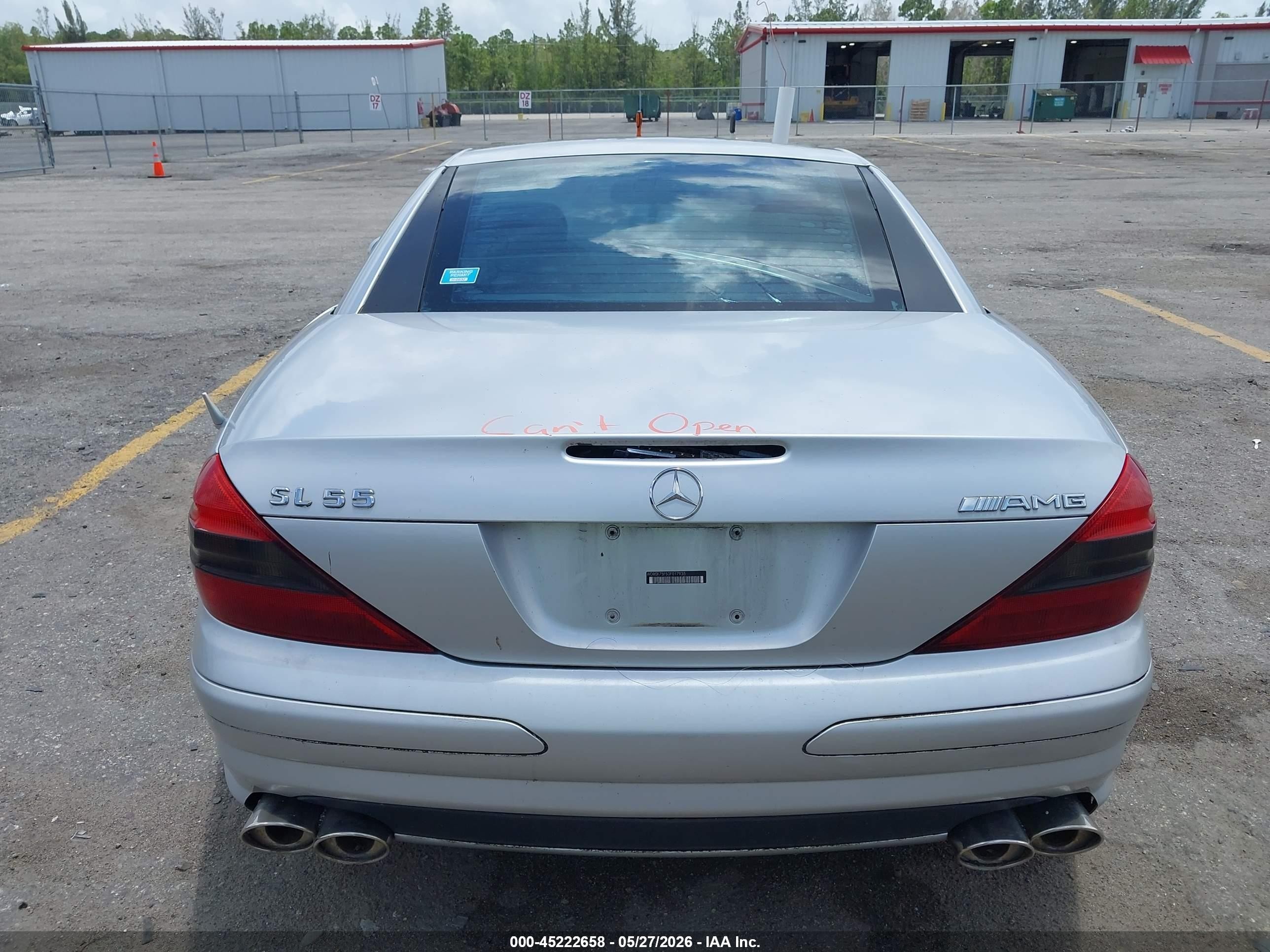 2003 Mercedes-benz Sl 500   Silver vin: WDBSK75F53F017935