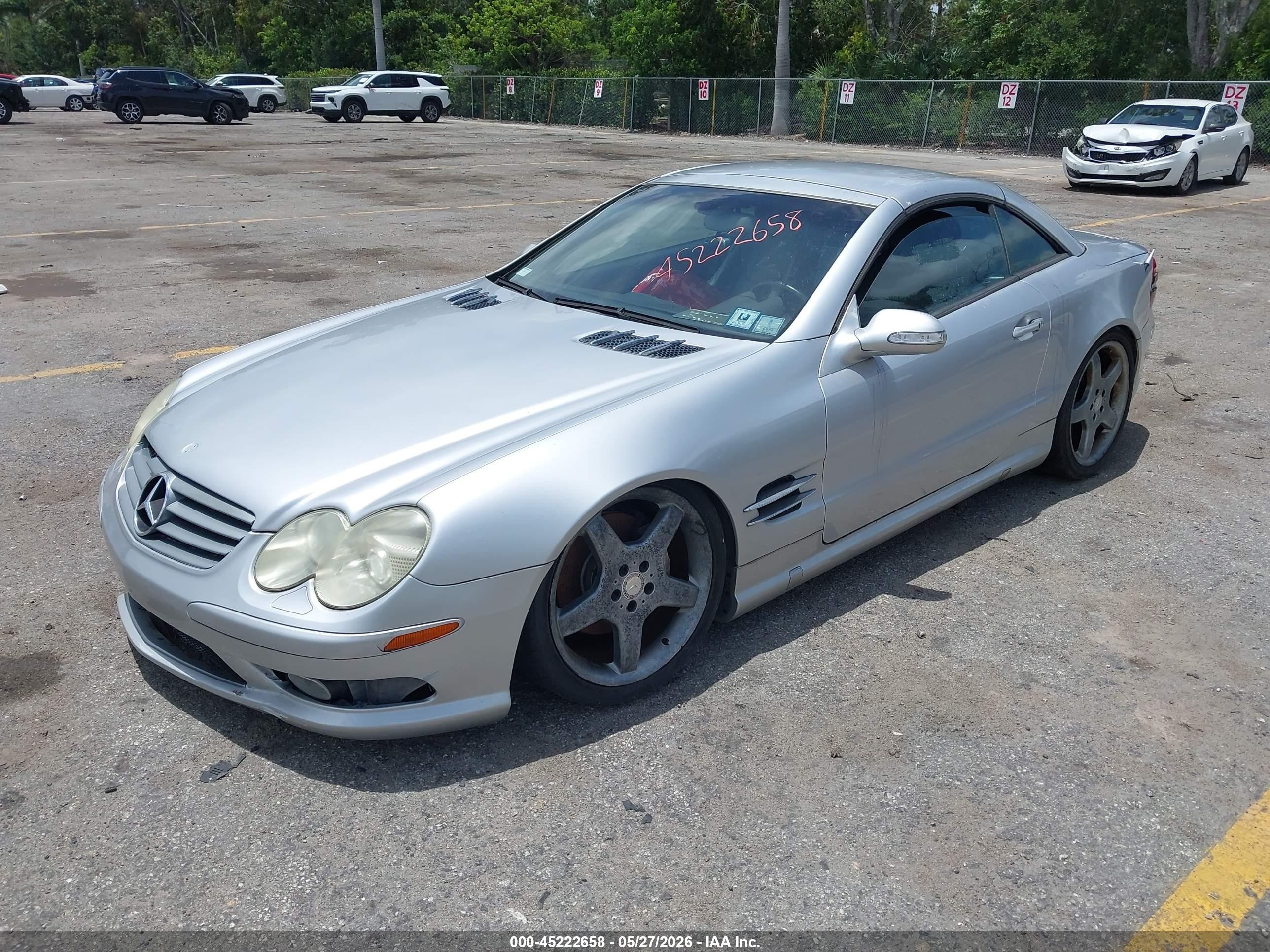 2003 Mercedes-benz Sl 500   Silver vin: WDBSK75F53F017935