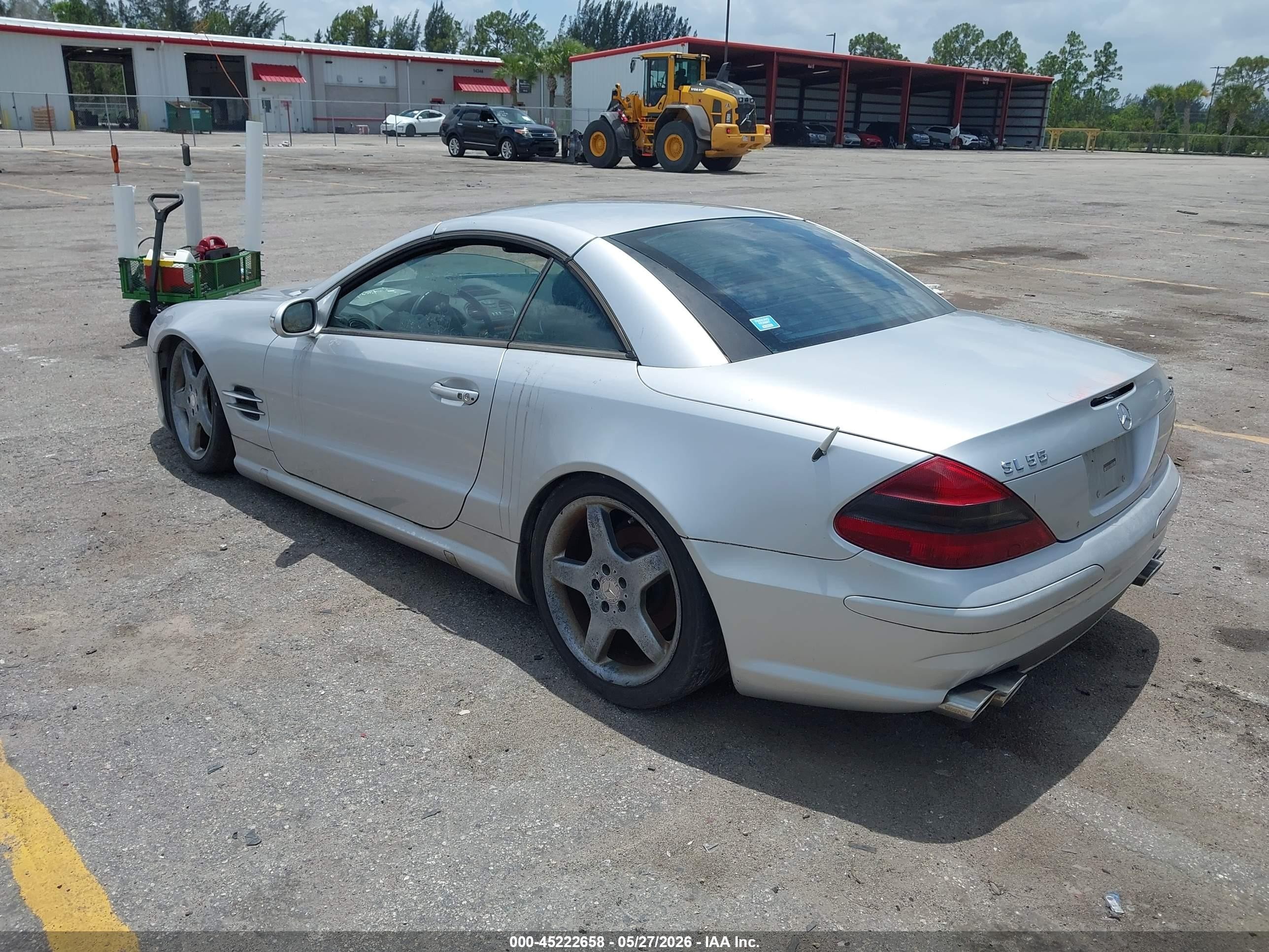 2003 Mercedes-benz Sl 500   Silver vin: WDBSK75F53F017935