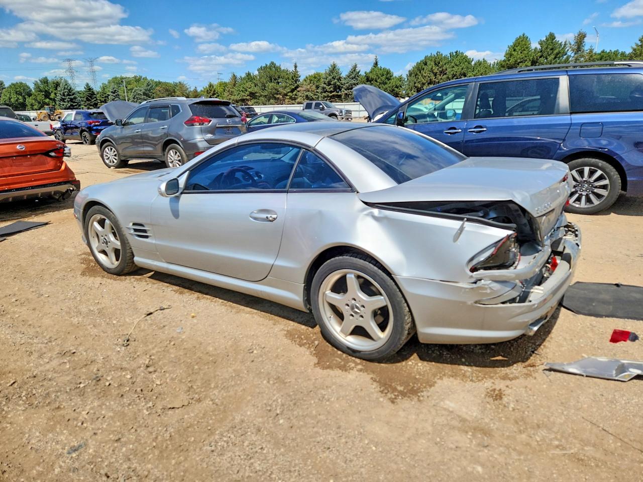 2003 Mercedes-benz Sl 500r Silver vin: WDBSK75F53F029518