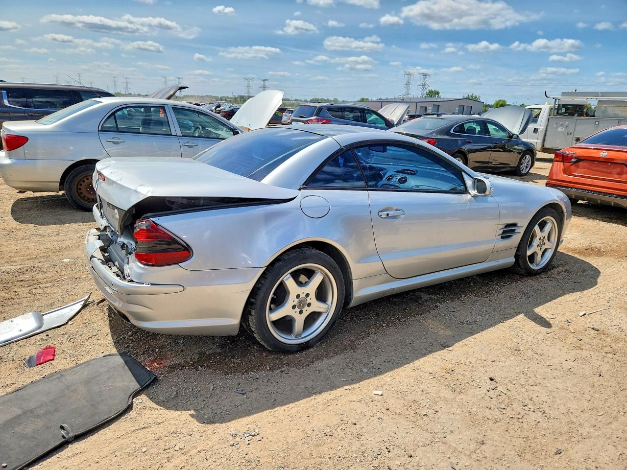 2003 Mercedes-benz Sl 500r Silver vin: WDBSK75F53F029518