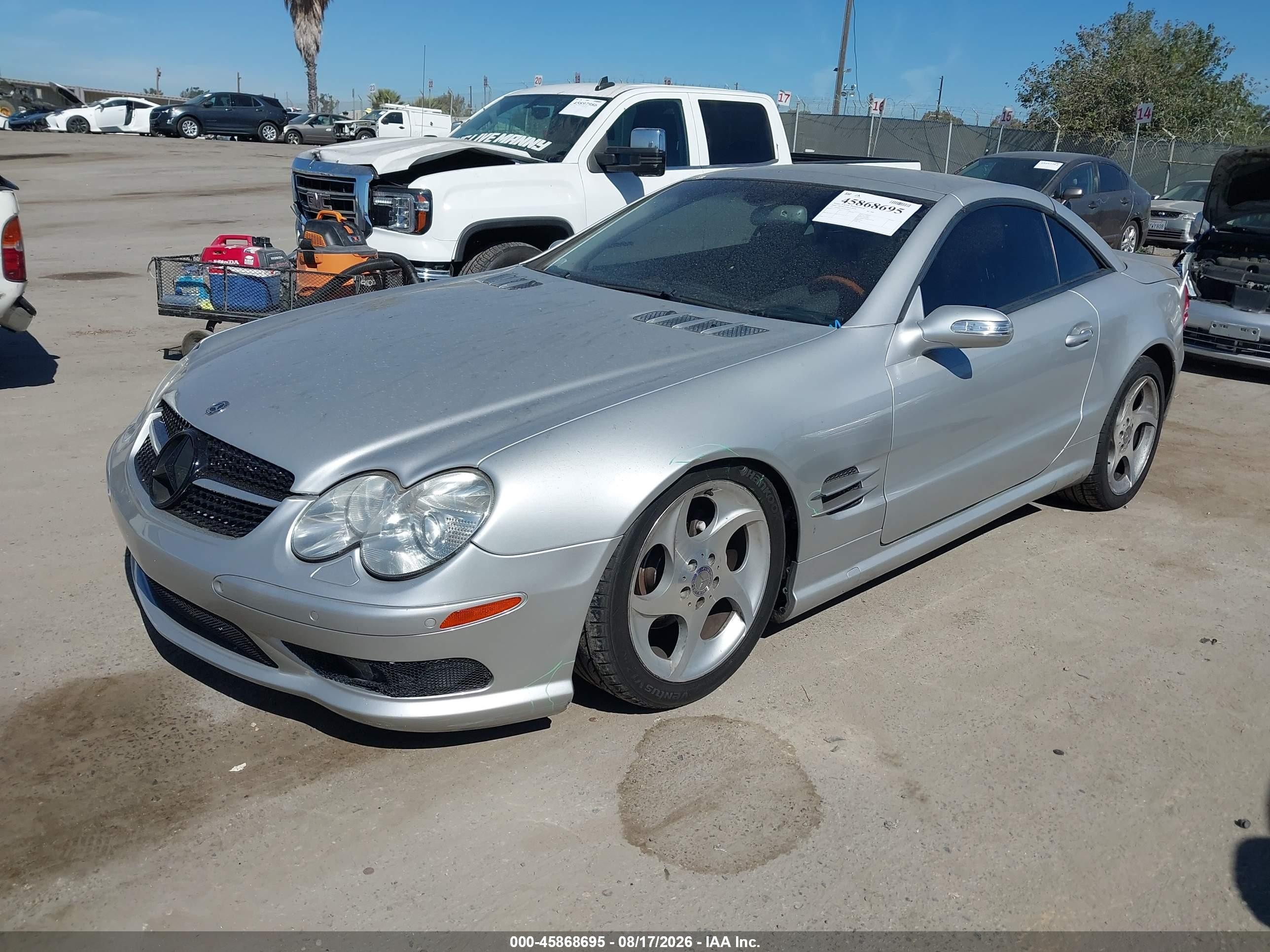 2004 Mercedes-benz Sl 500 Silver vin: WDBSK75F54F065002