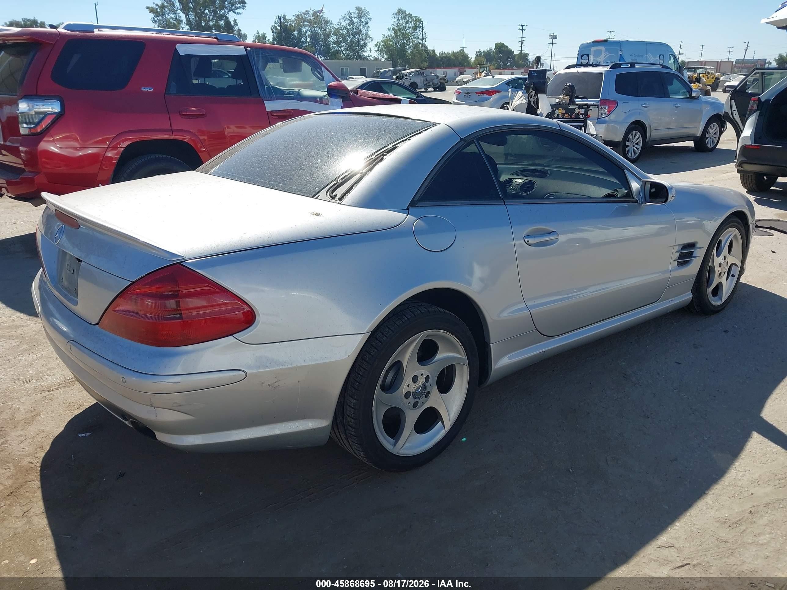 2004 Mercedes-benz Sl 500 Silver vin: WDBSK75F54F065002
