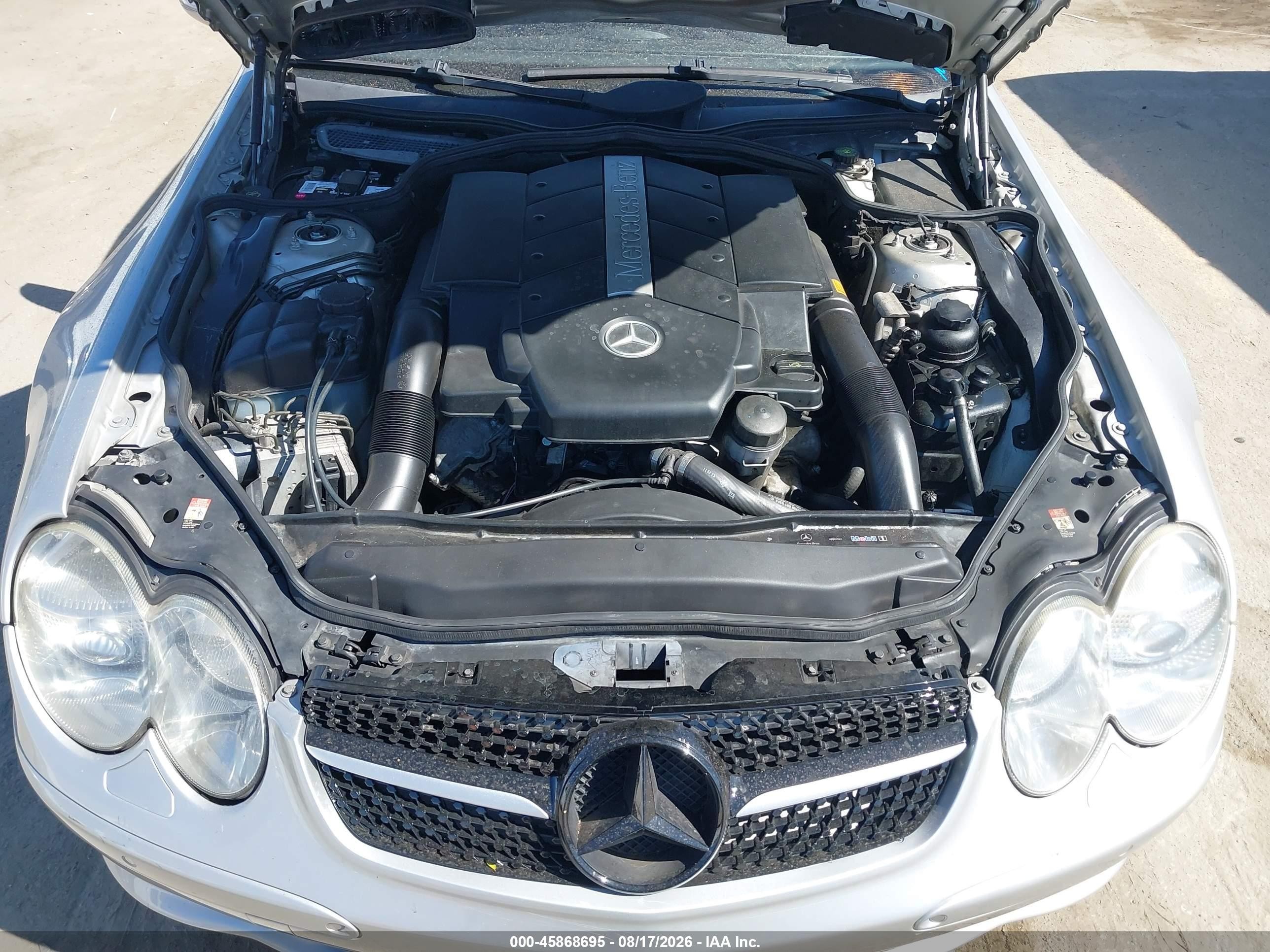 2004 Mercedes-benz Sl 500 Silver vin: WDBSK75F54F065002