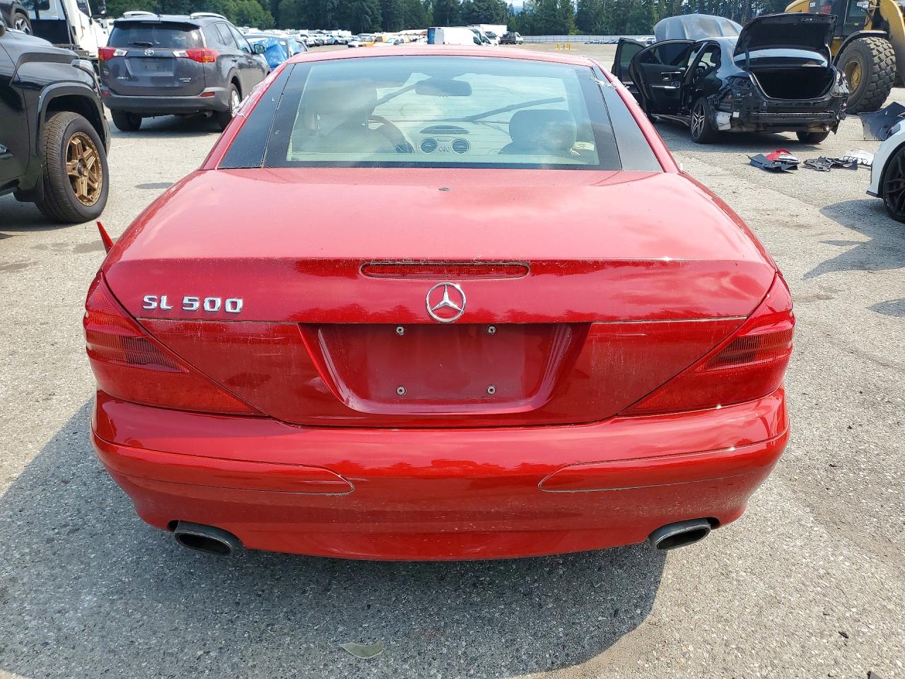 2005 Mercedes-benz Sl 500 Red vin: WDBSK75F55F101451