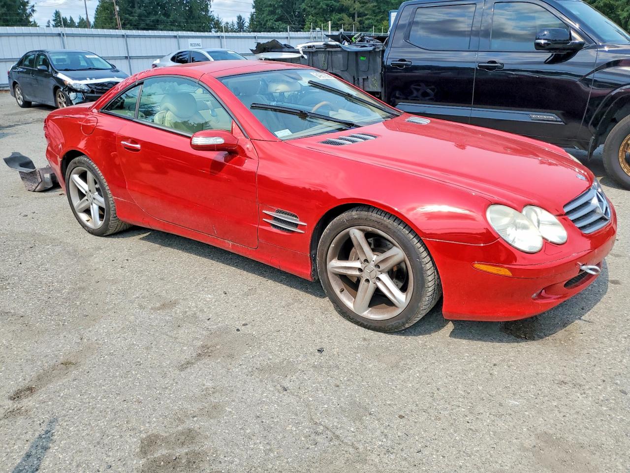2005 Mercedes-benz Sl 500 Red vin: WDBSK75F55F101451