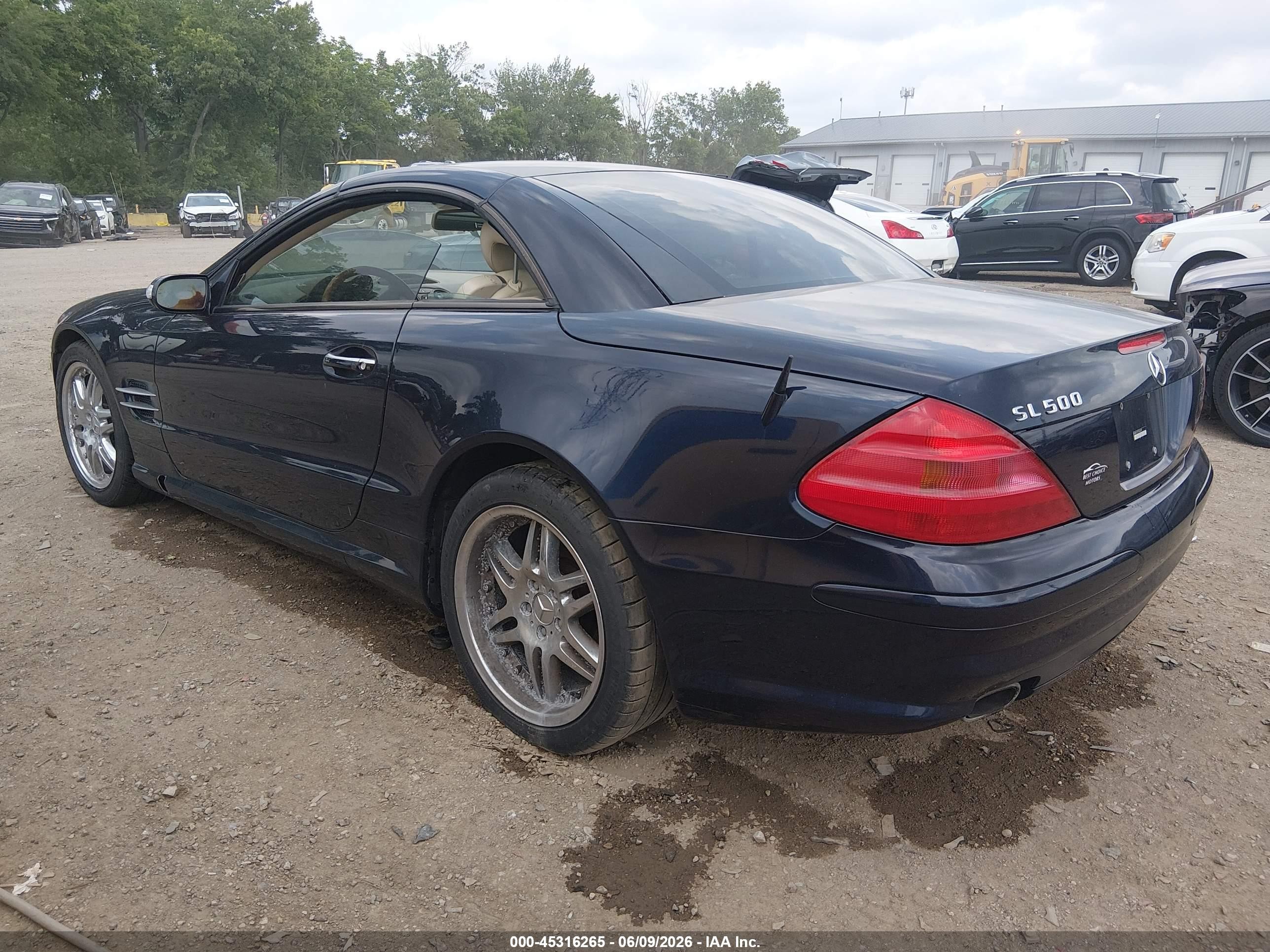 2003 Mercedes-benz Sl 500 Navy vin: WDBSK75F73F022991