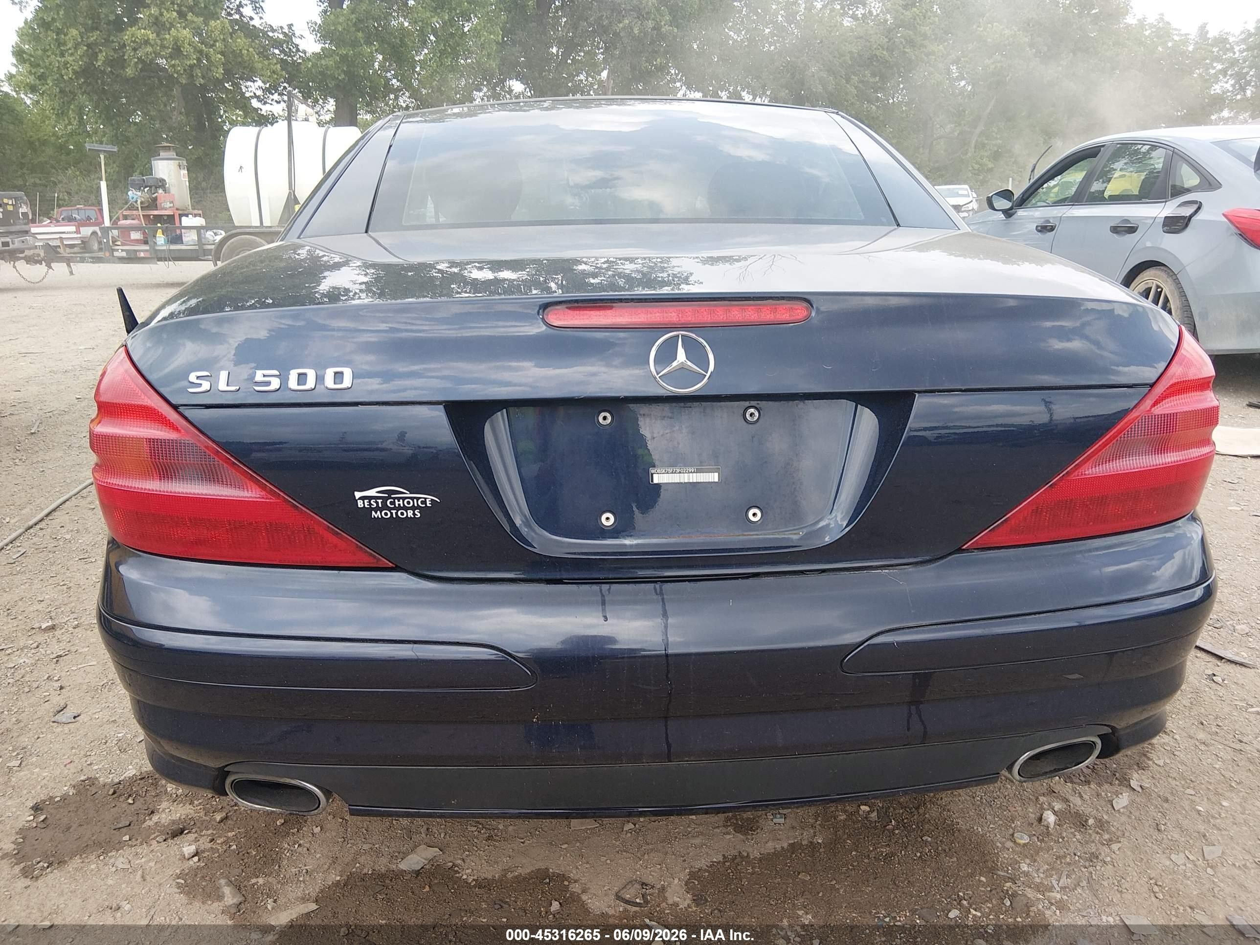 2003 Mercedes-benz Sl 500 Navy vin: WDBSK75F73F022991