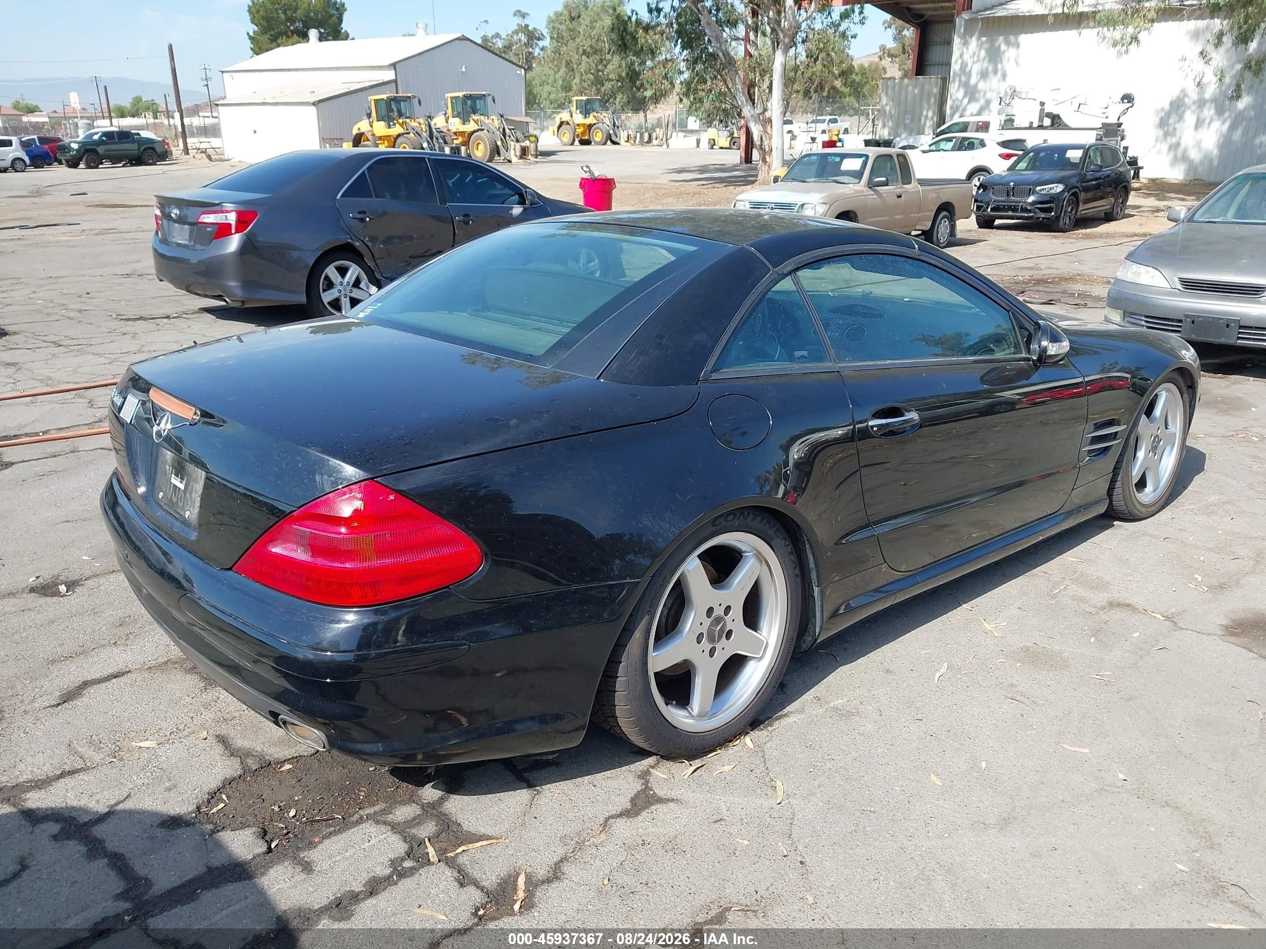 2003 Mercedes-benz Sl 500 Black vin: WDBSK75F73F026202