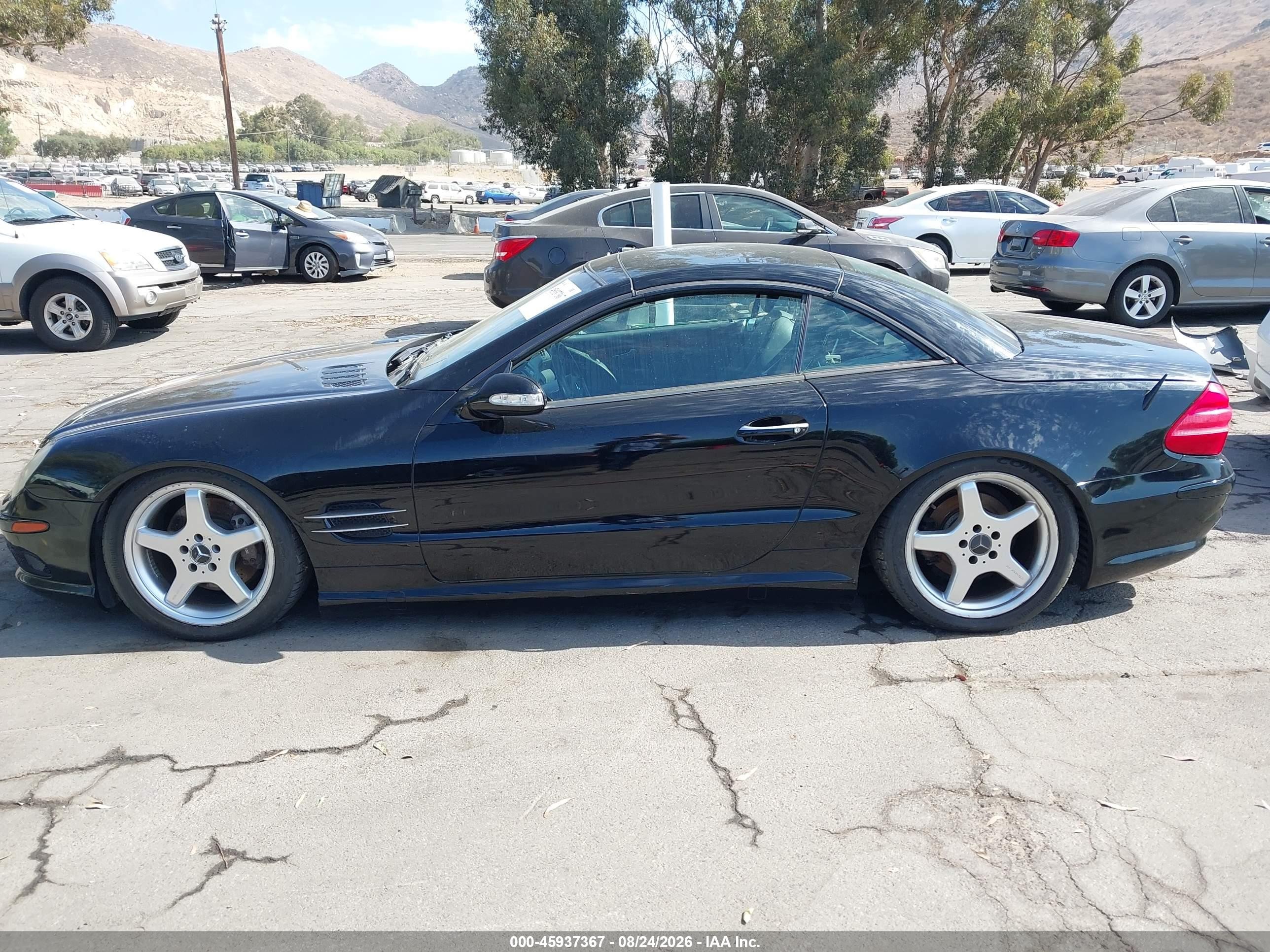 2003 Mercedes-benz Sl 500 Black vin: WDBSK75F73F026202