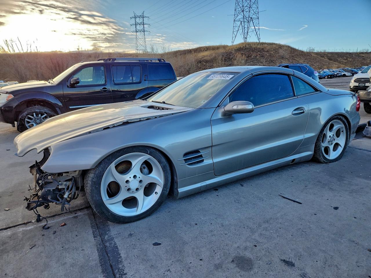 2004 Mercedes-benz Sl 500 Gray vin: WDBSK75F84F069657