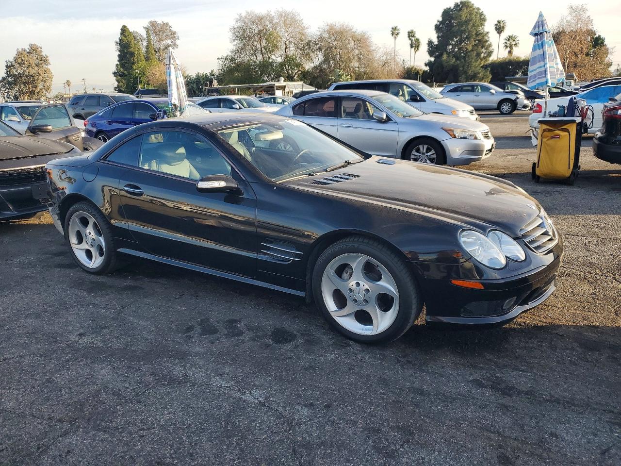 2005 Mercedes-benz Sl 500 Black vin: WDBSK75F85F101721