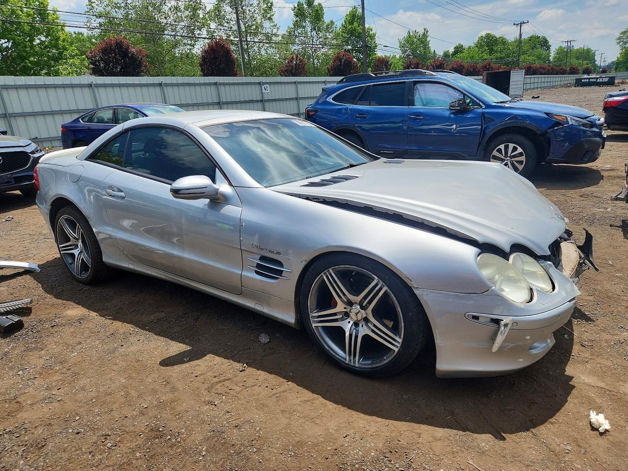 2003 Mercedes-benz Sl 500r Silver vin: WDBSK75F93F052543