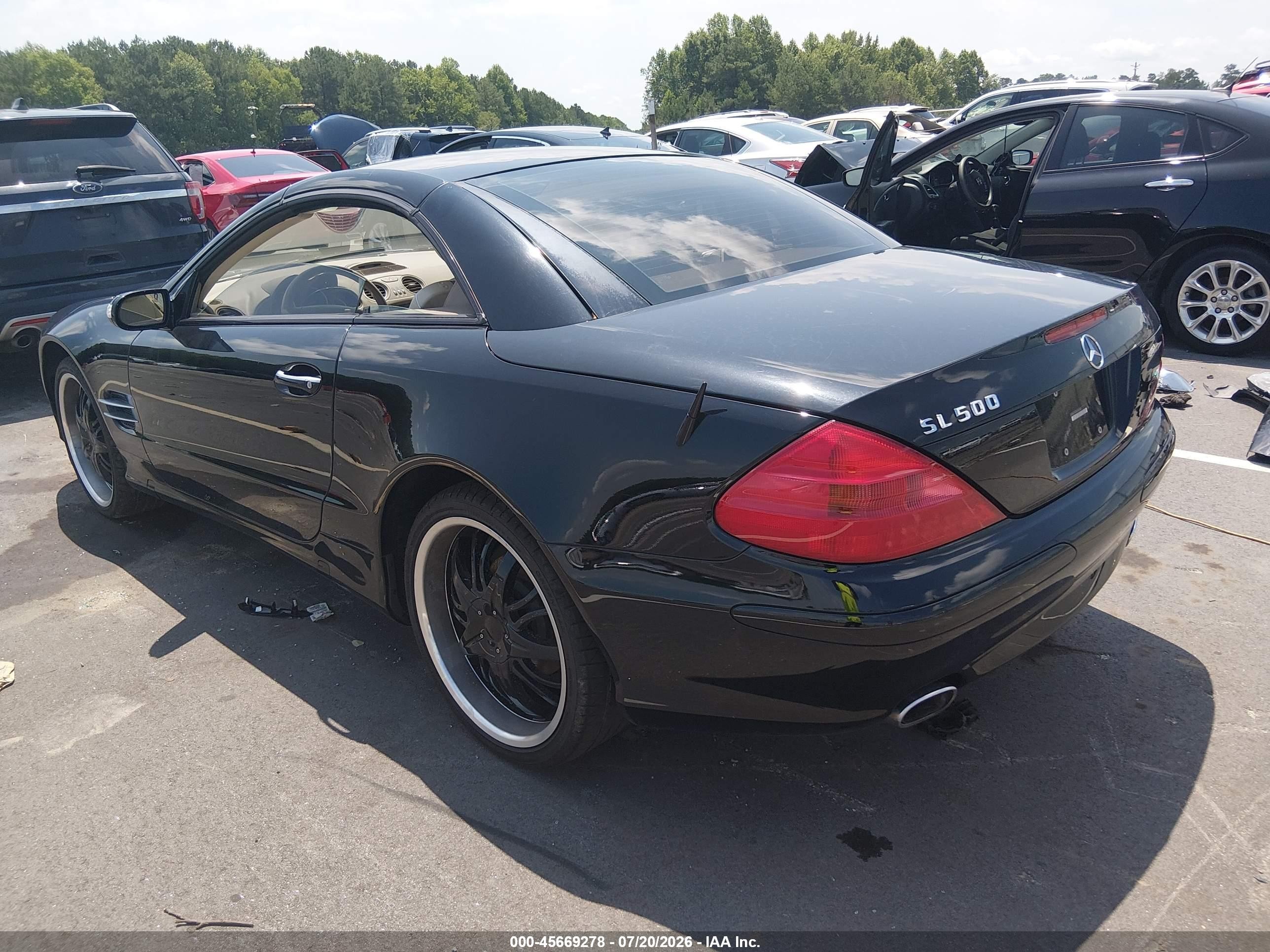 2005 Mercedes-benz Sl 500 Black vin: WDBSK75F95F095380