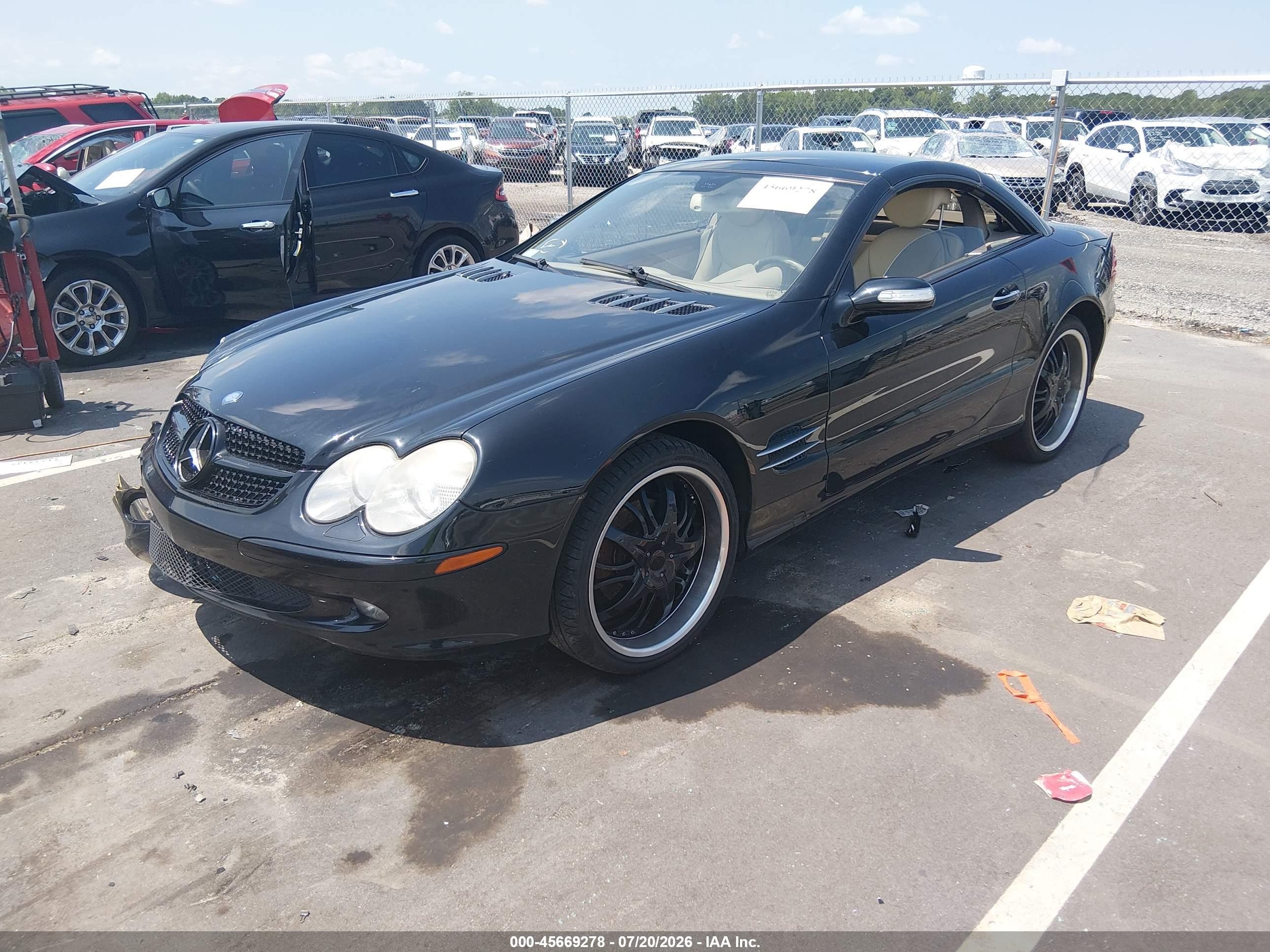 2005 Mercedes-benz Sl 500 Black vin: WDBSK75F95F095380