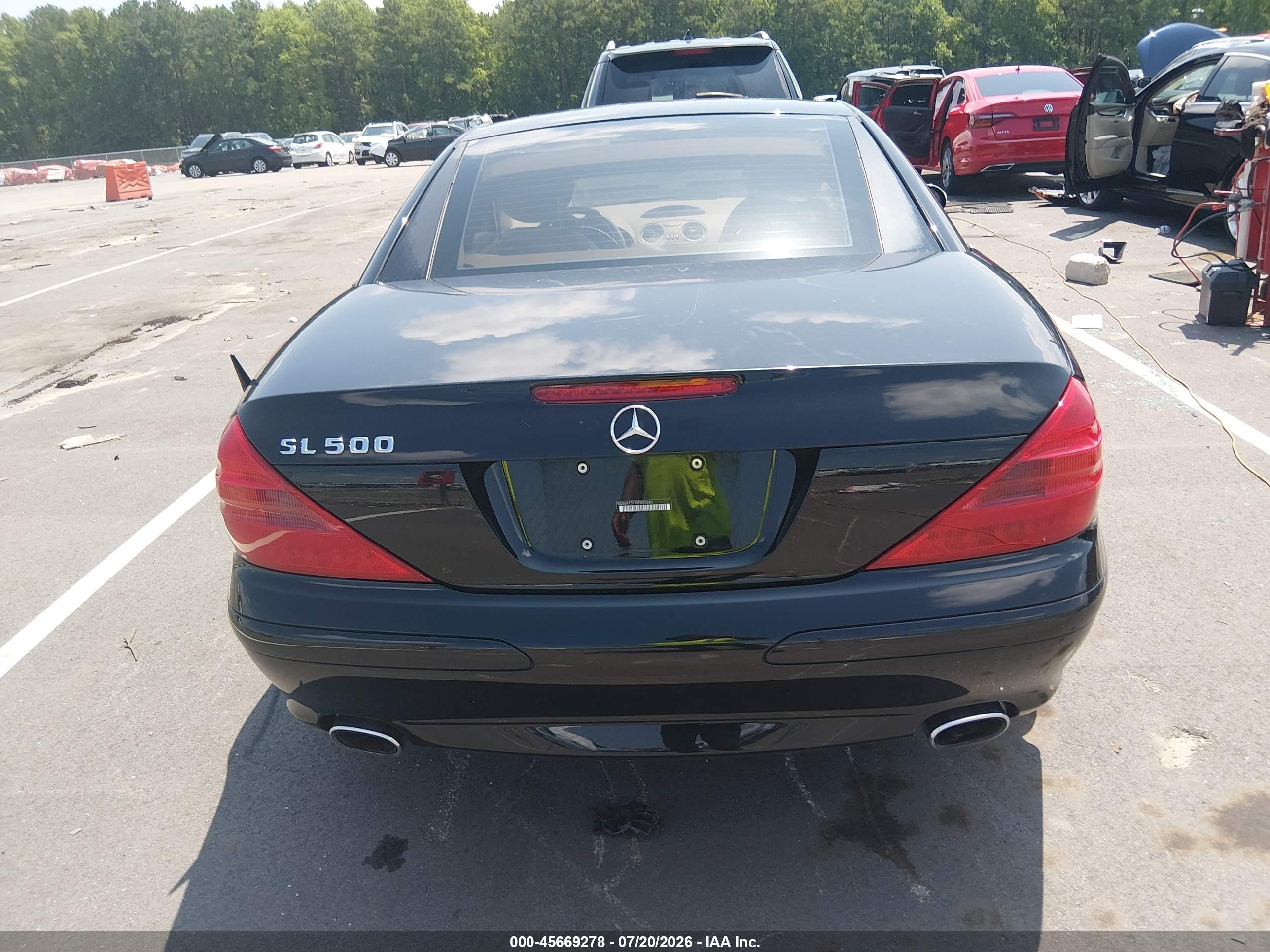 2005 Mercedes-benz Sl 500 Black vin: WDBSK75F95F095380