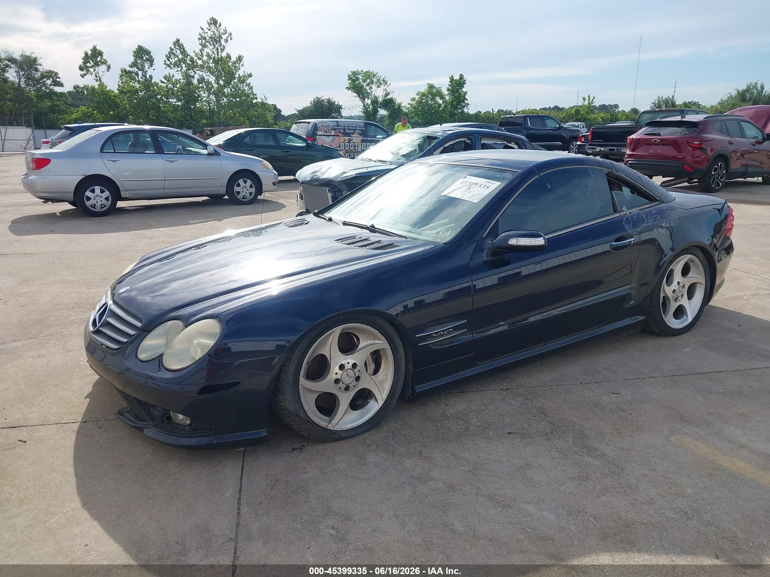 2005 Mercedes-benz Sl 600   Blue vin: WDBSK76F65F095982
