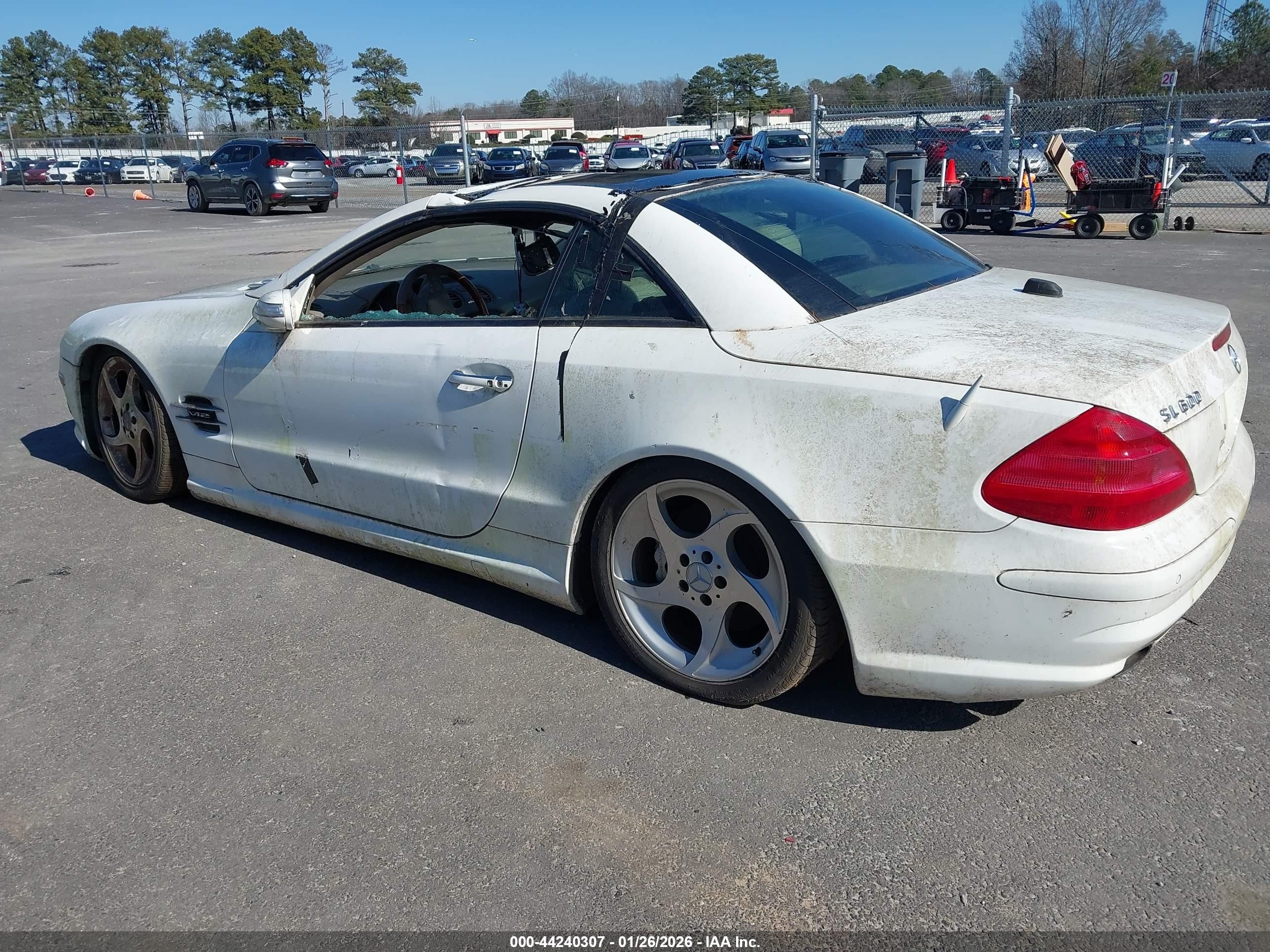 2005 Mercedes-benz Sl 600   Белый vin: WDBSK76FX5F096231
