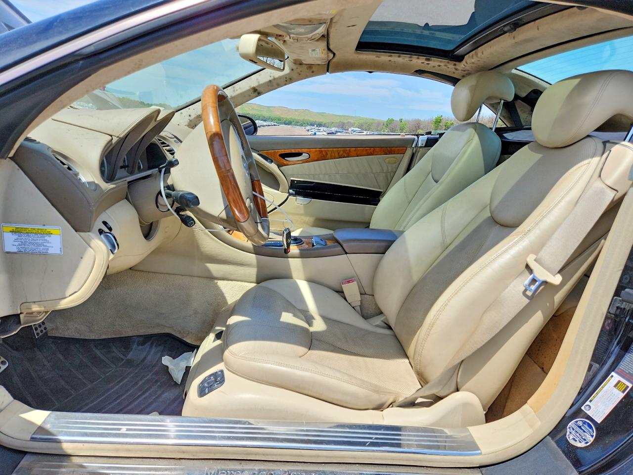 2007 Mercedes-benz Sl 600 Black vin: WDBSK77F57F132361