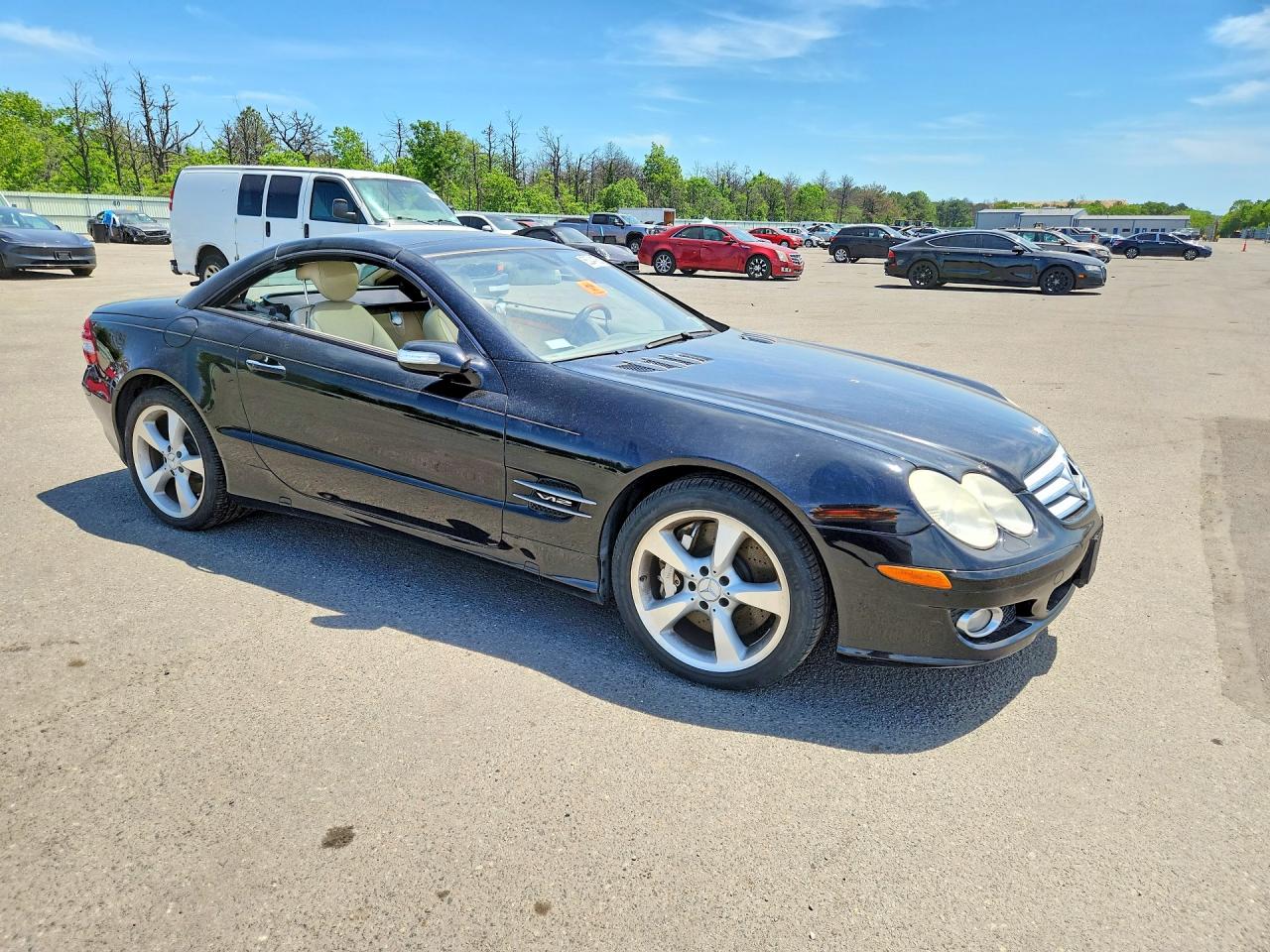2007 Mercedes-benz Sl 600 Black vin: WDBSK77F57F132361