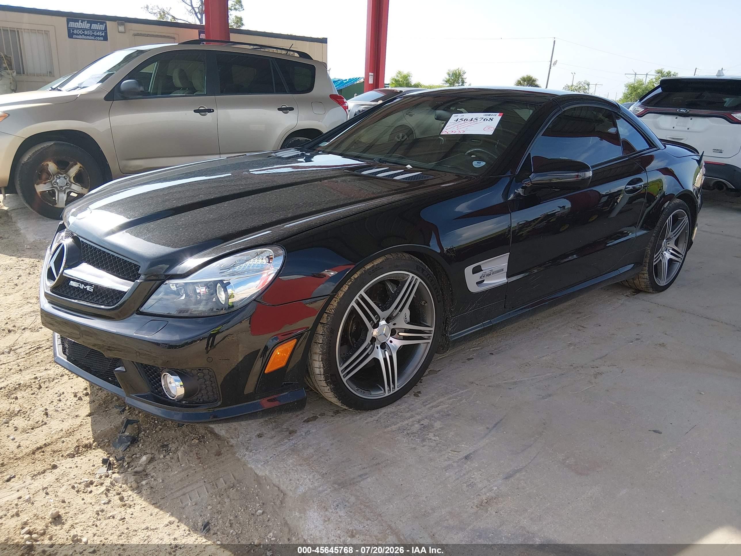 2011 Mercedes-benz Sl 63 Amg   Черный vin: WDBSK7AA9BF162694