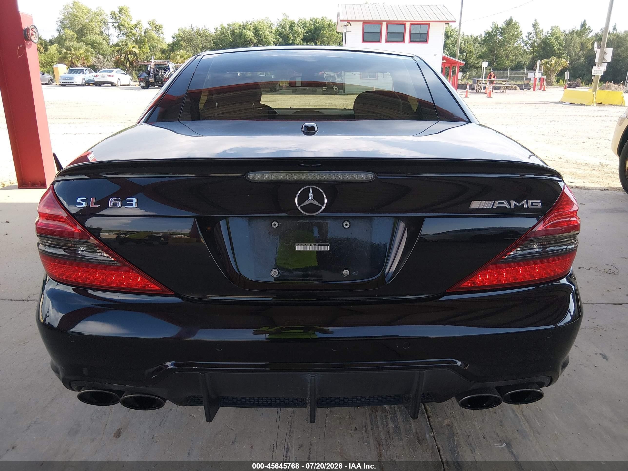 2011 Mercedes-benz Sl 63 Amg   Черный vin: WDBSK7AA9BF162694