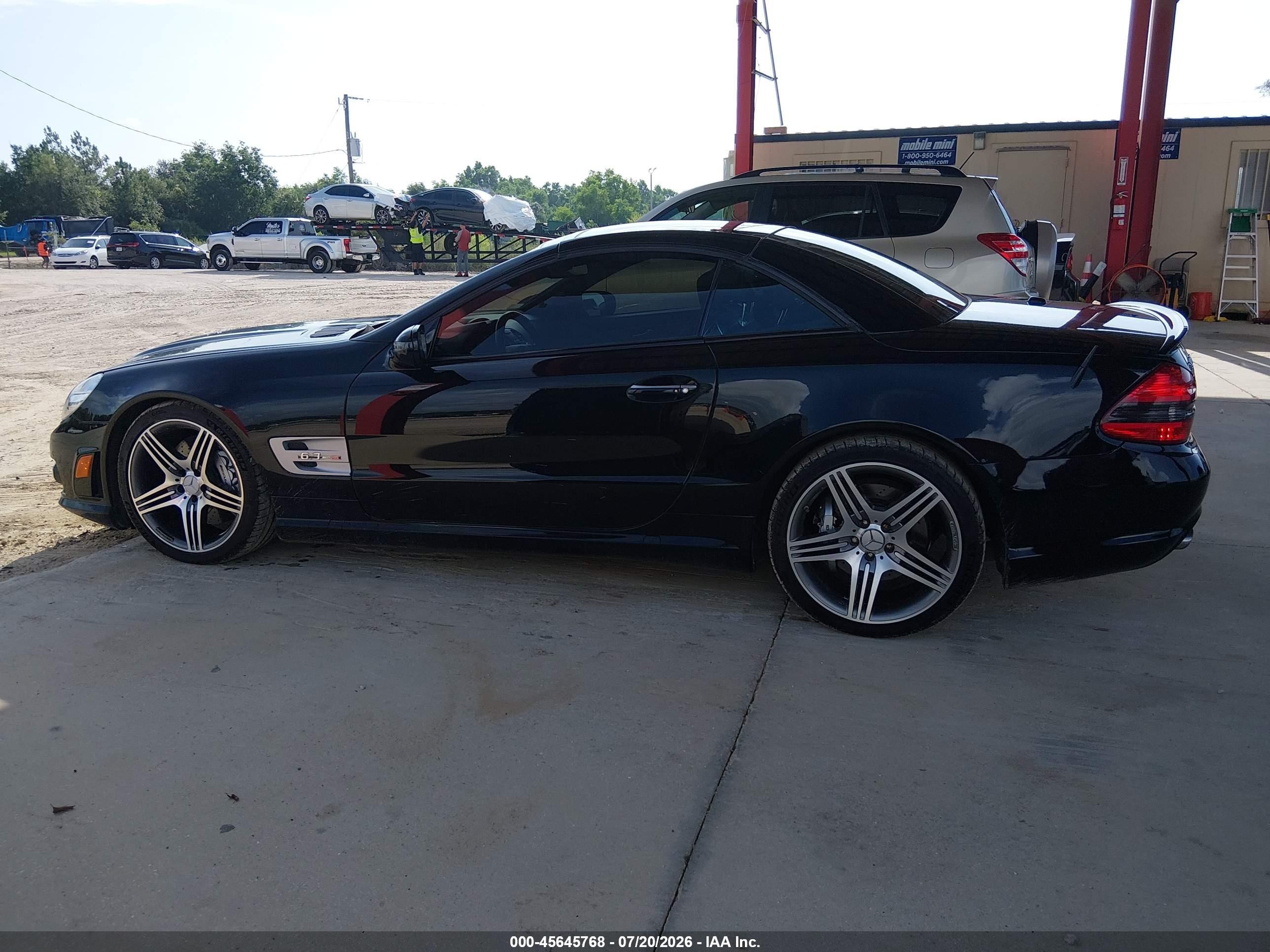 2011 Mercedes-benz Sl 63 Amg   Черный vin: WDBSK7AA9BF162694