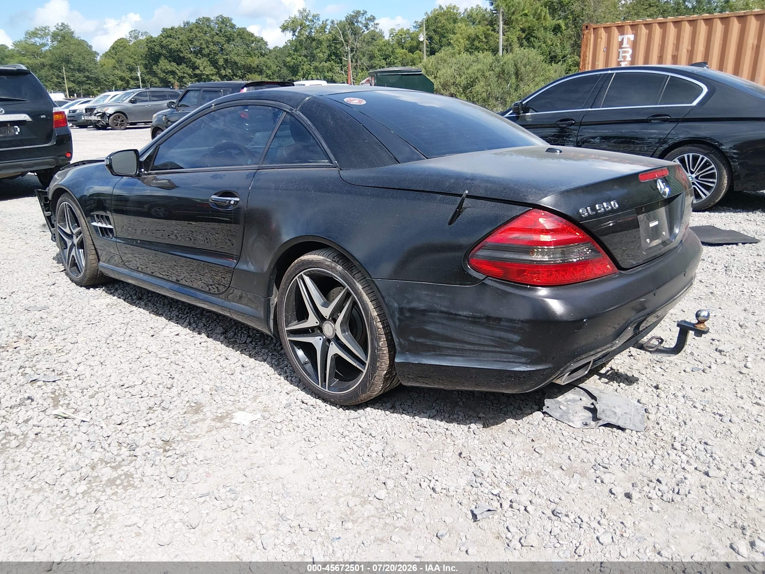 2012 Mercedes-benz Sl 550   Black vin: WDBSK7BA4CF168337