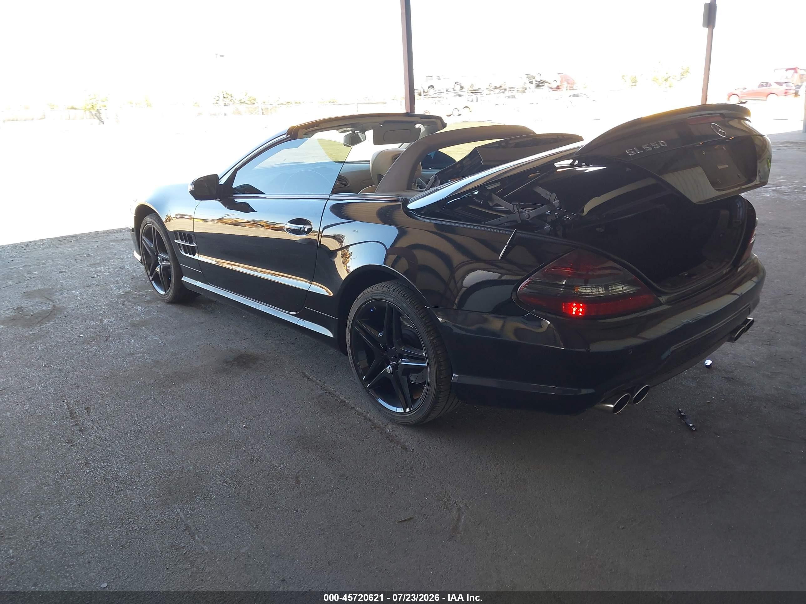 2011 Mercedes-benz Sl 550   Black vin: WDBSK7BA6BF165437