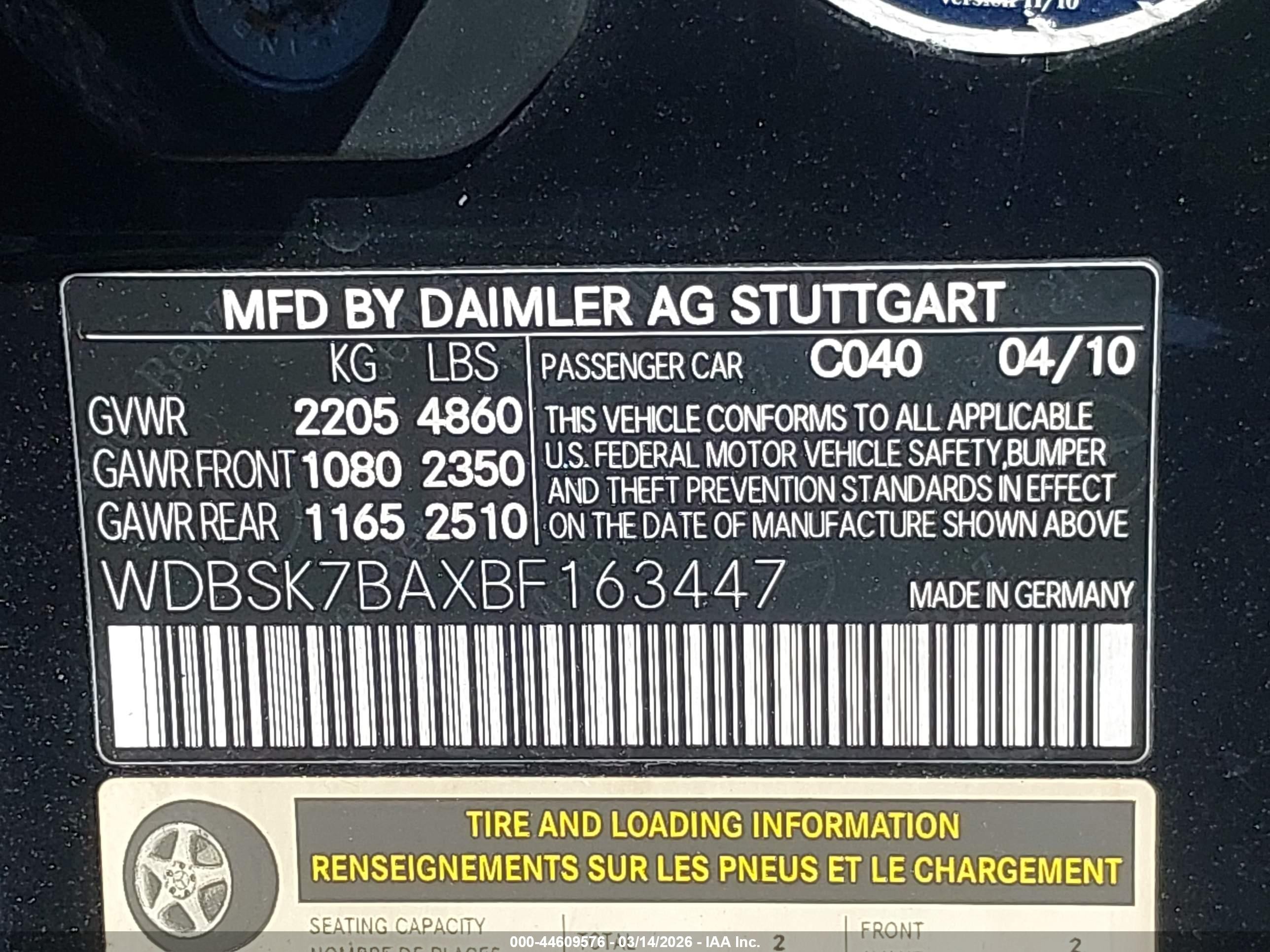 2011 Mercedes-benz Sl 550   Черный vin: WDBSK7BAXBF163447
